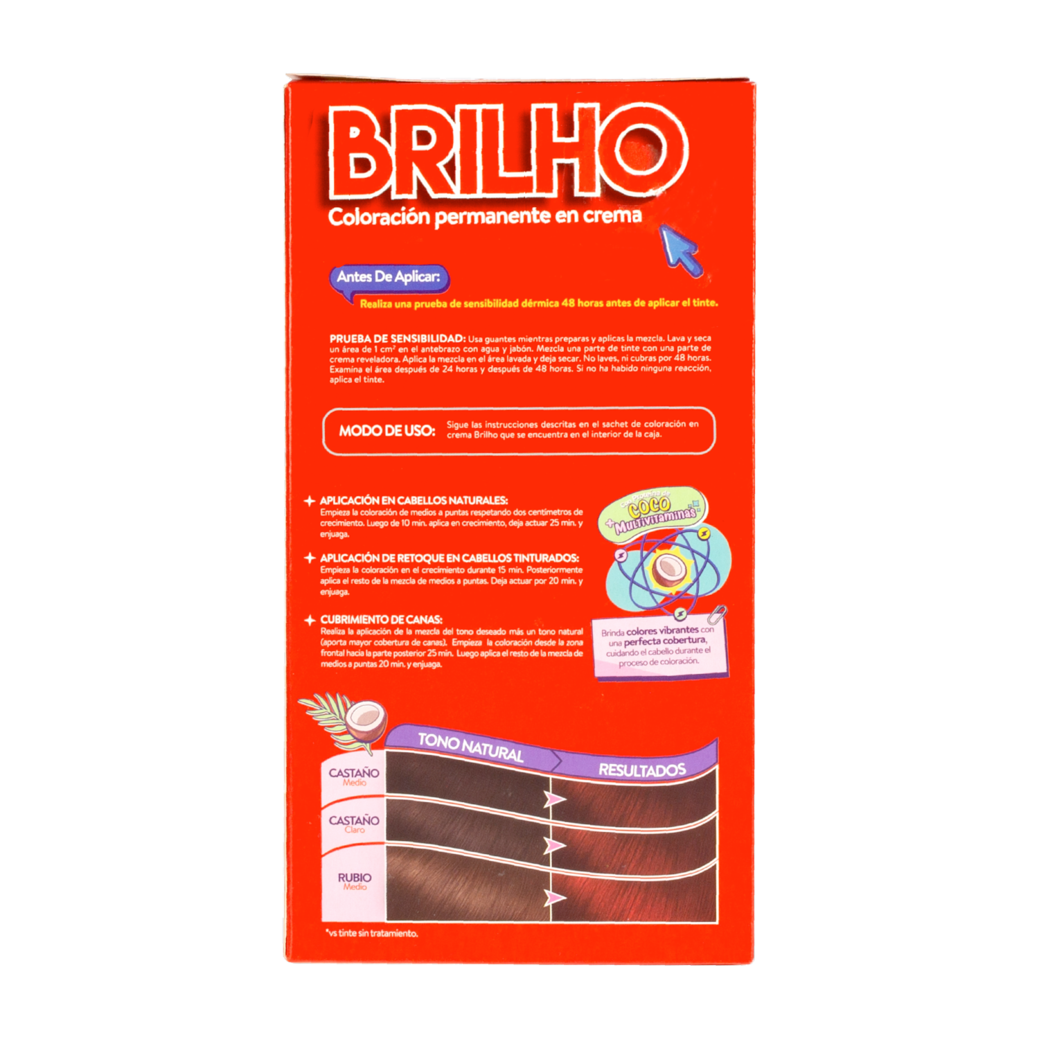 Tinte De Cabello Permanente En Crema Tono 6.66 Rubio Oscuro Rojo Profundo BRILHO 50 G
