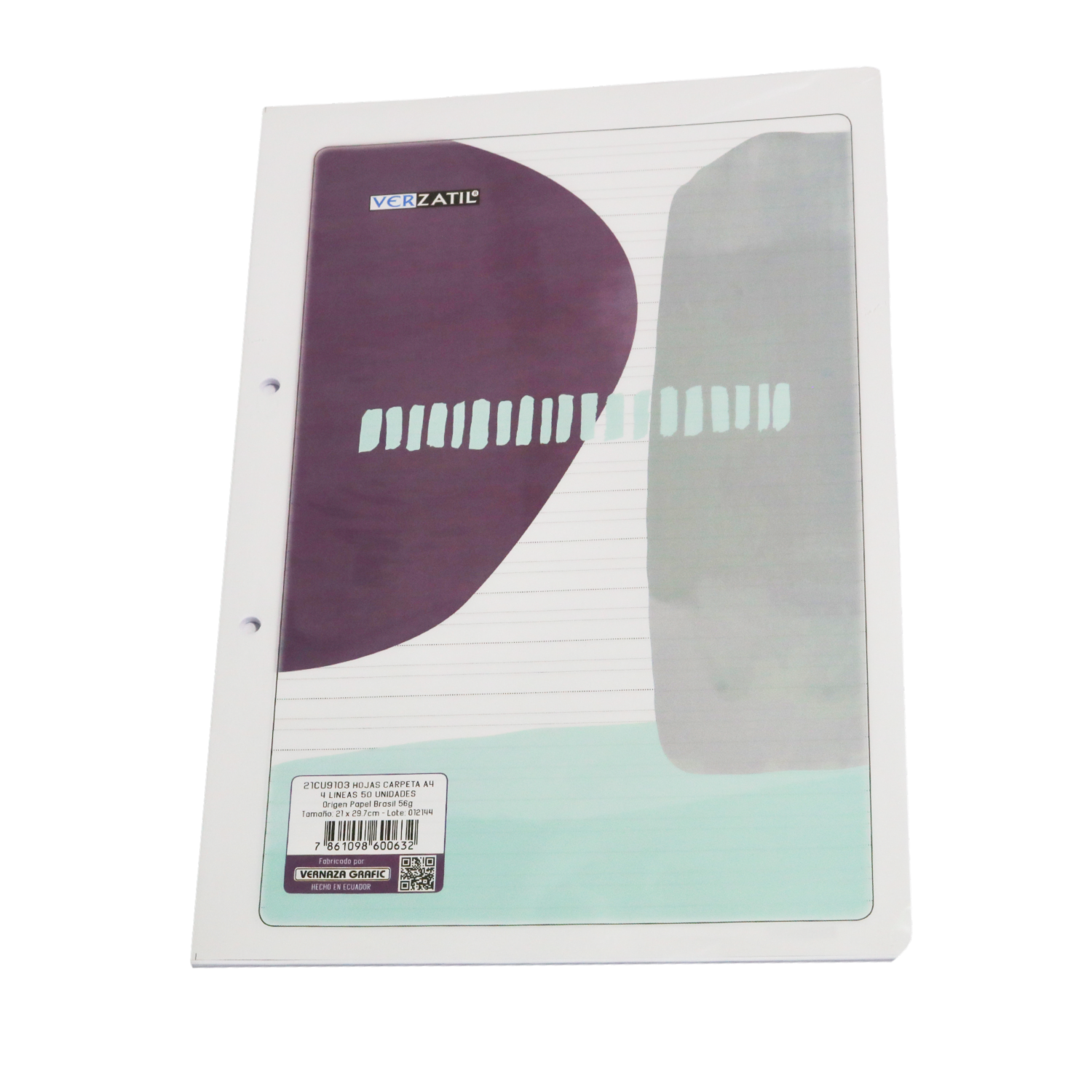 Hojas Bond A4 4Lineas VERZATIL X50Uds