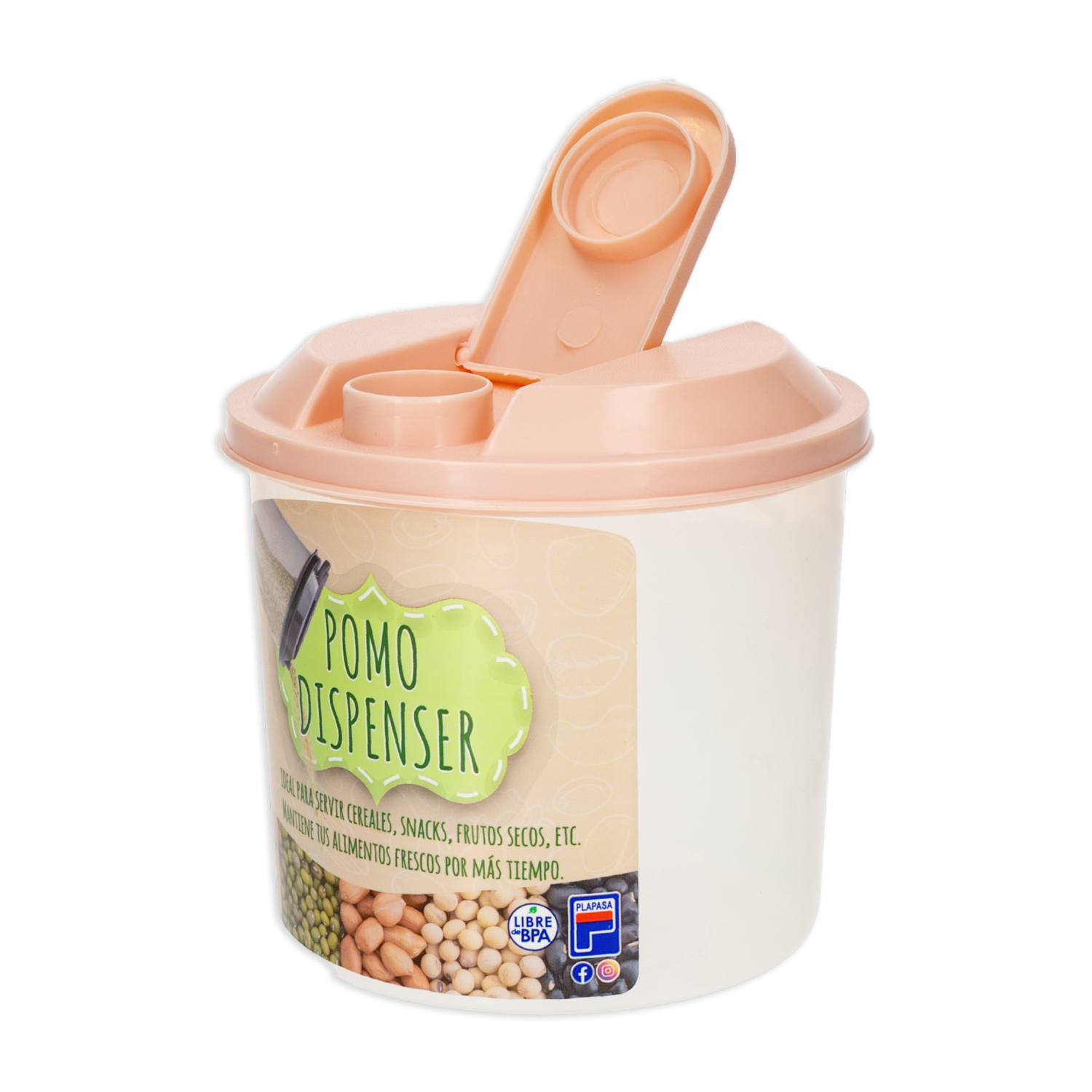 Pomo Dispenser Con Tapa Palo Rosa Velvet PLAPASA 1 L