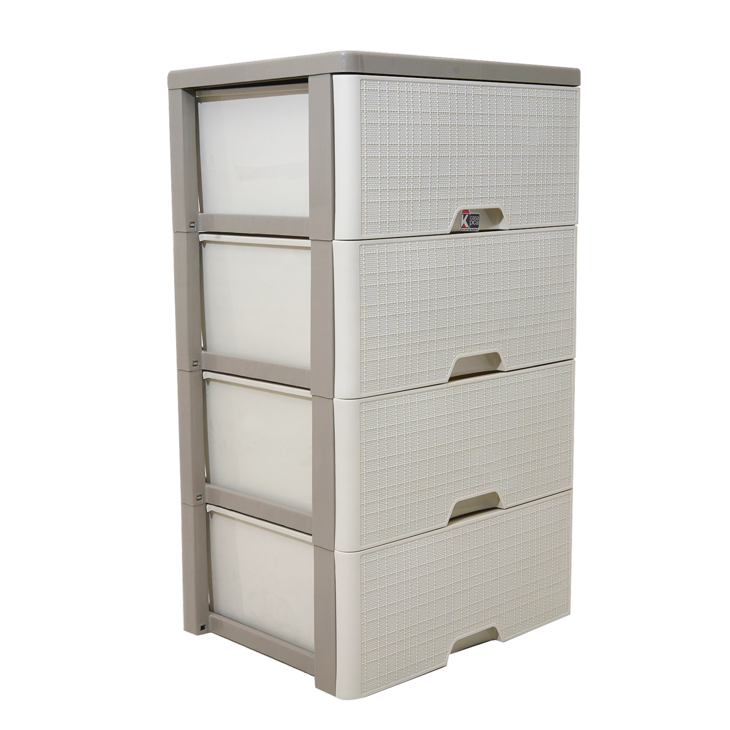 Cajonera Crema Con Beige CASA PICA 4 Pisos
