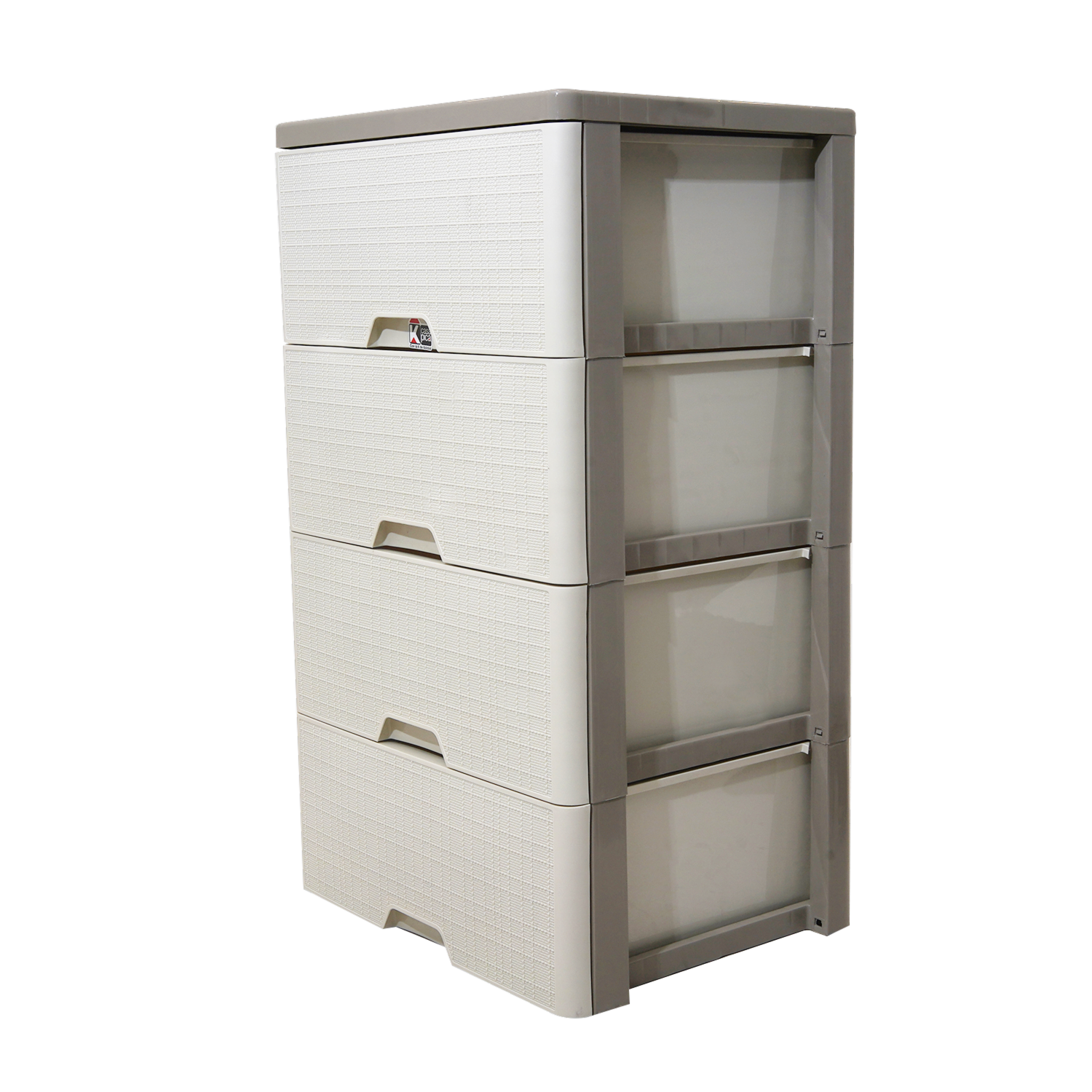 Cajonera Crema Con Beige CASA PICA 4 Pisos