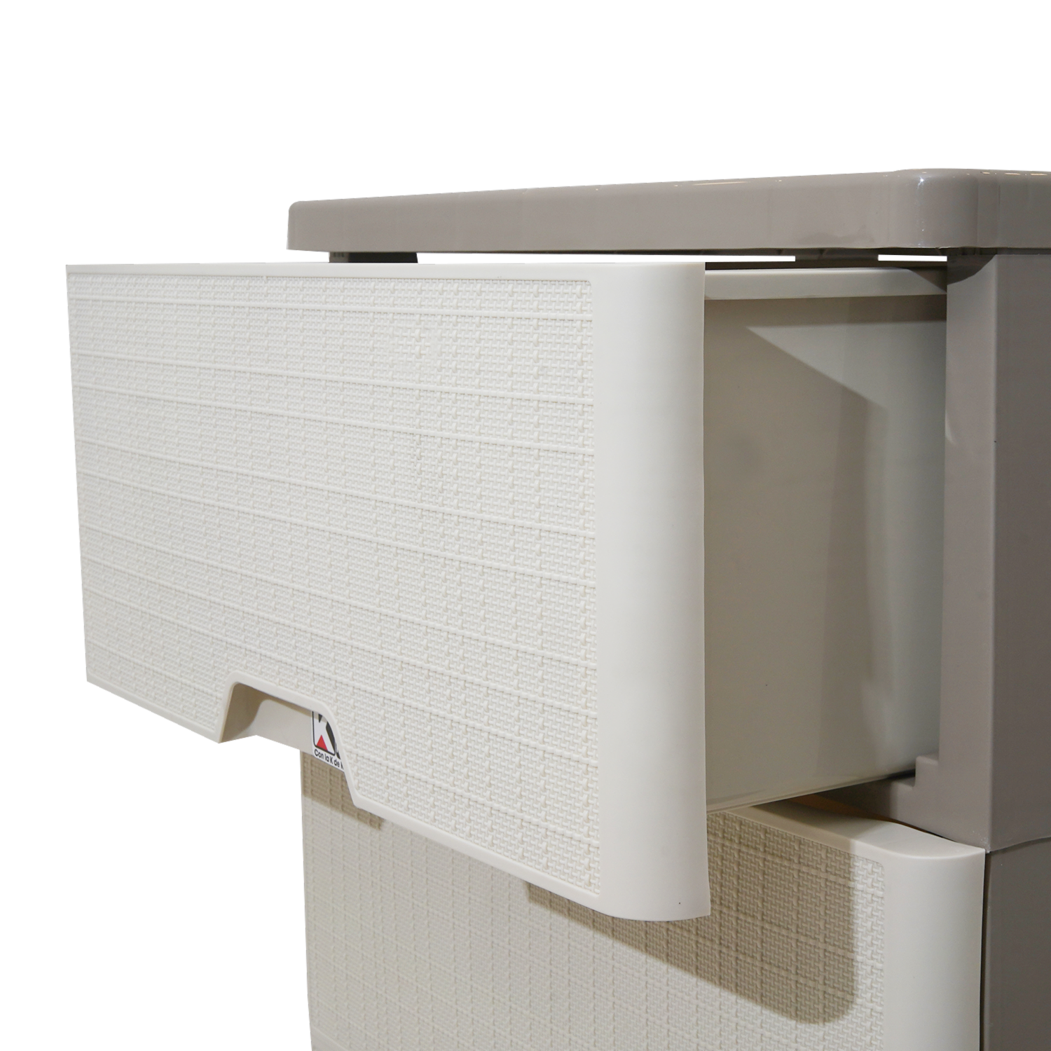 Cajonera Crema Con Beige CASA PICA 4 Pisos