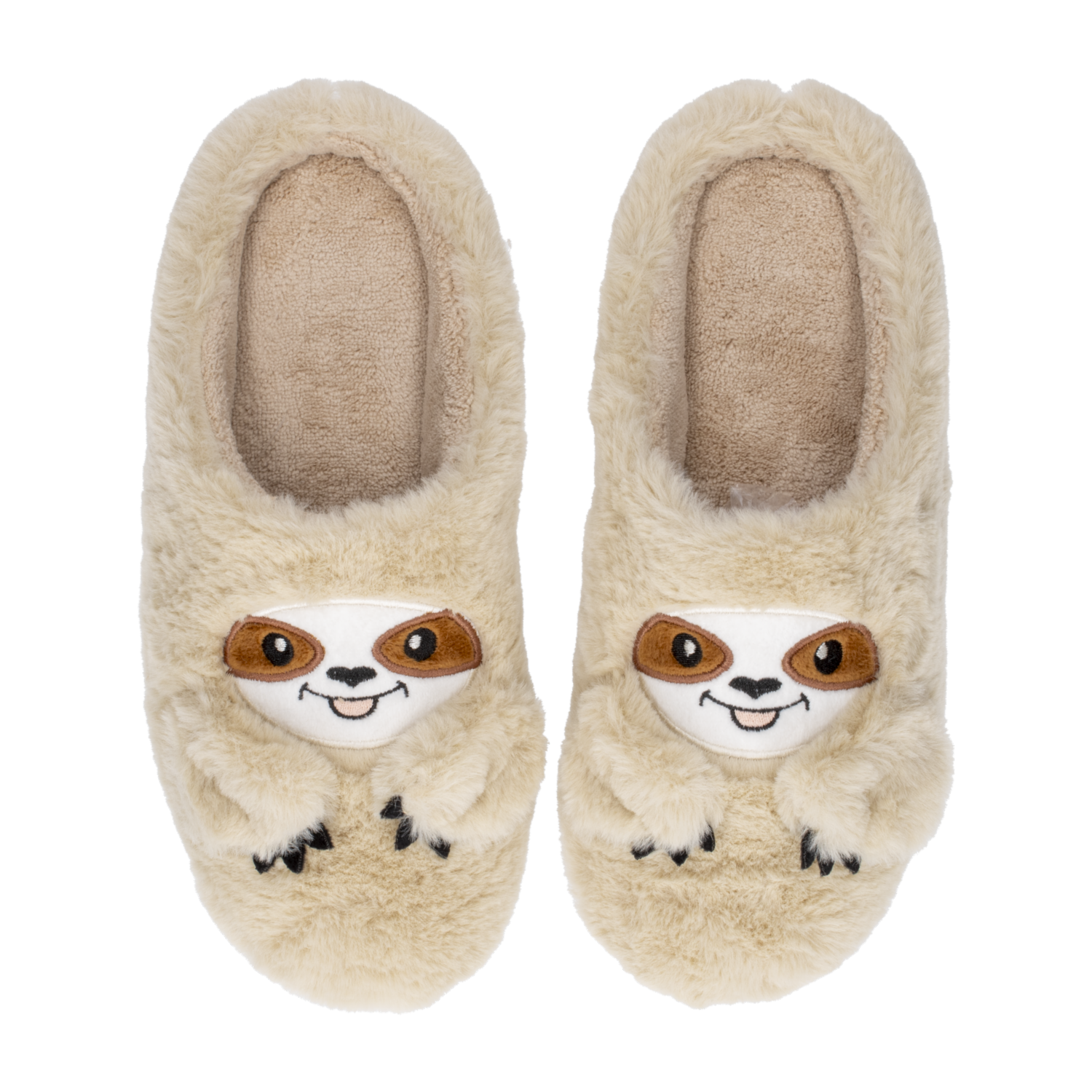 Pantuflas Afelpadas Diseño Perezoso Beige CM ORIGINAL
