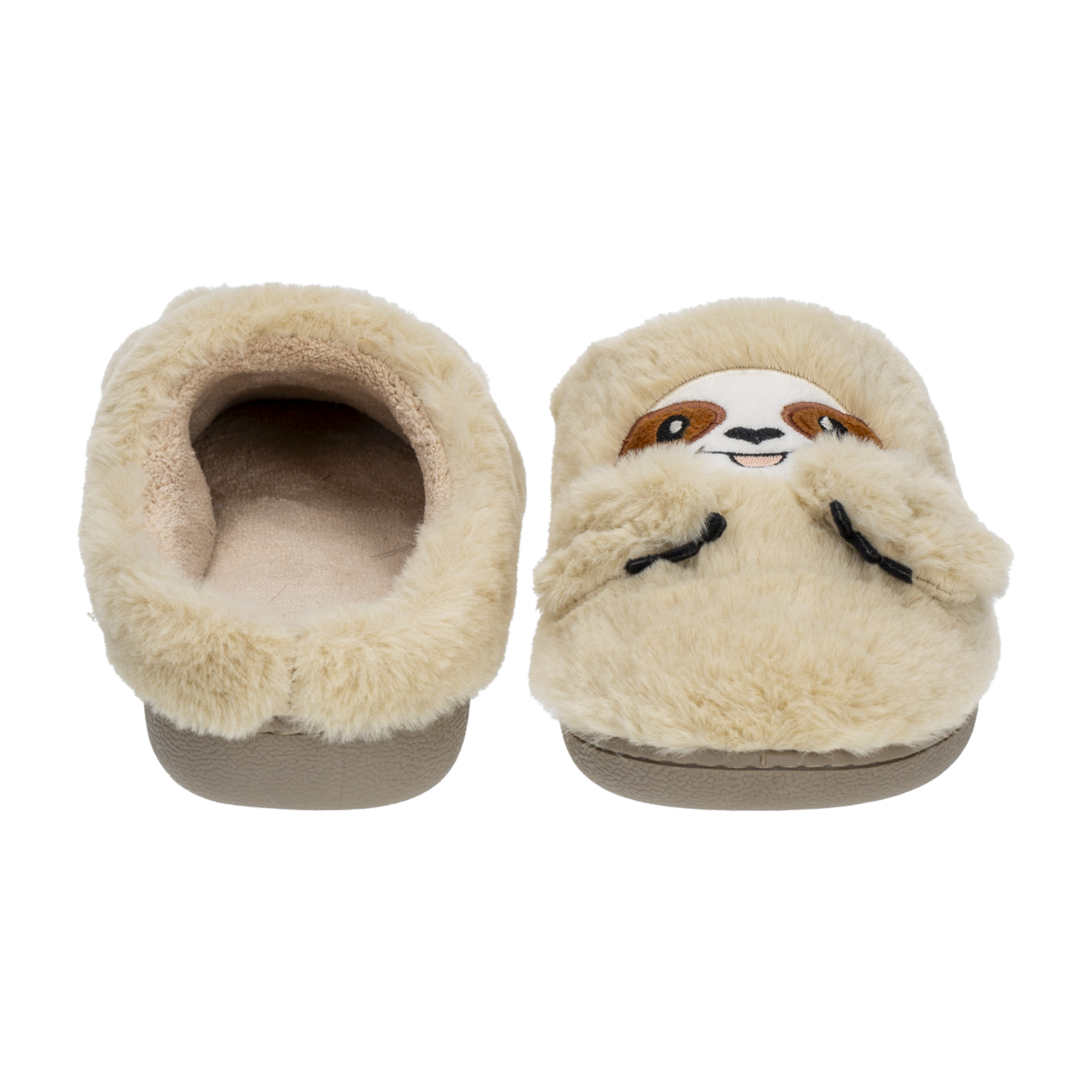 Pantuflas Afelpadas Diseño Perezoso Beige CM ORIGINAL