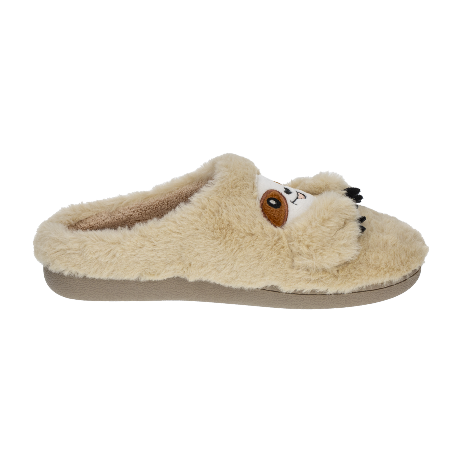 Pantuflas Afelpadas Diseño Perezoso Beige CM ORIGINAL