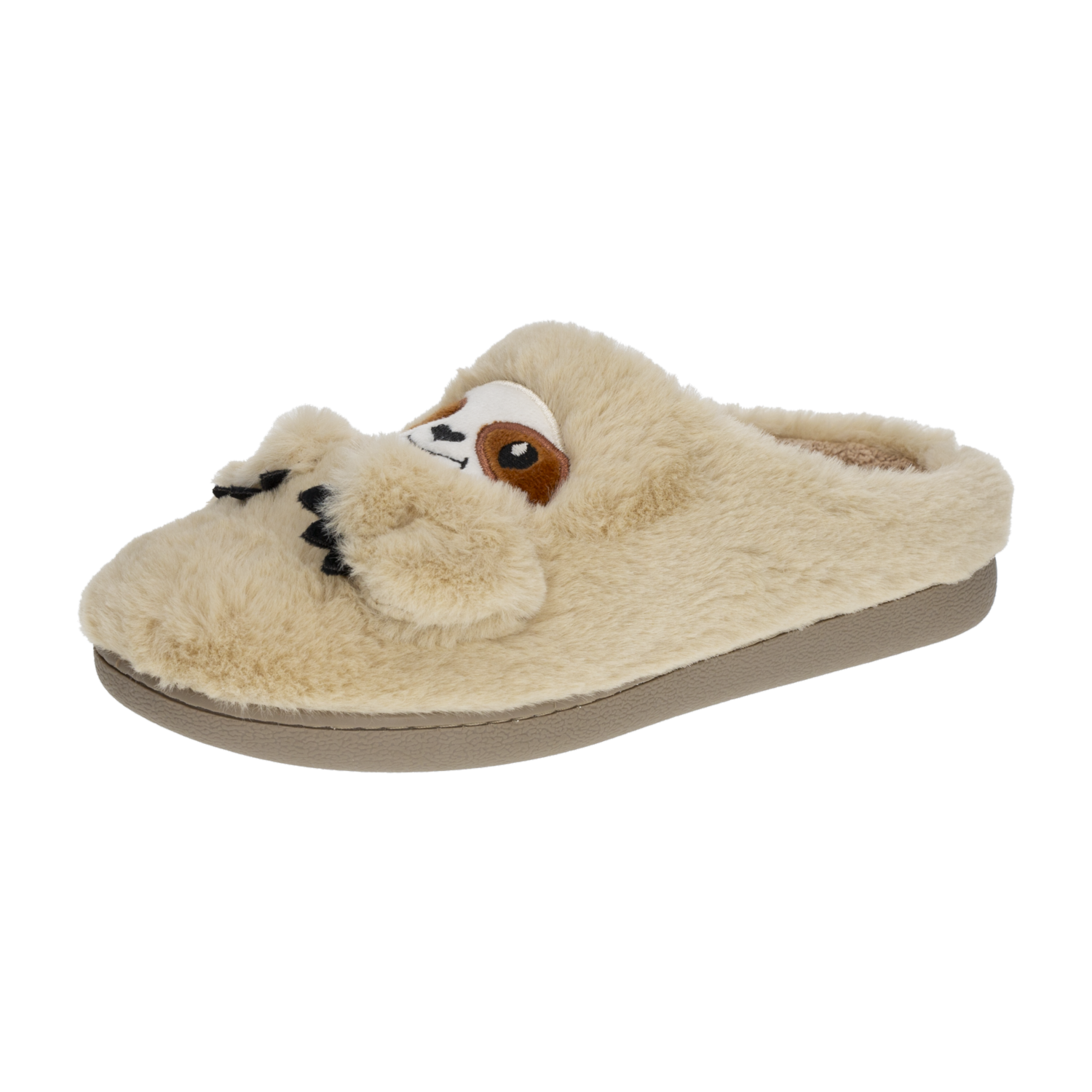 Pantuflas Afelpadas Diseño Perezoso Beige CM ORIGINAL