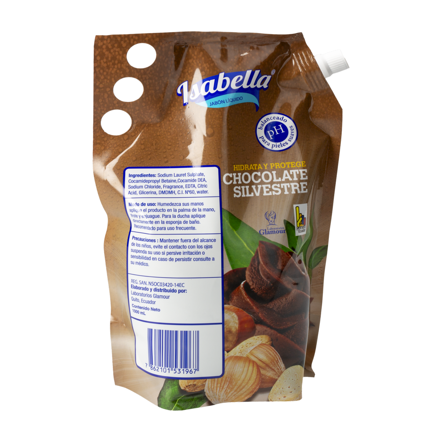 Jabón Líquido De Chocolate ISABELLA 1000 Ml