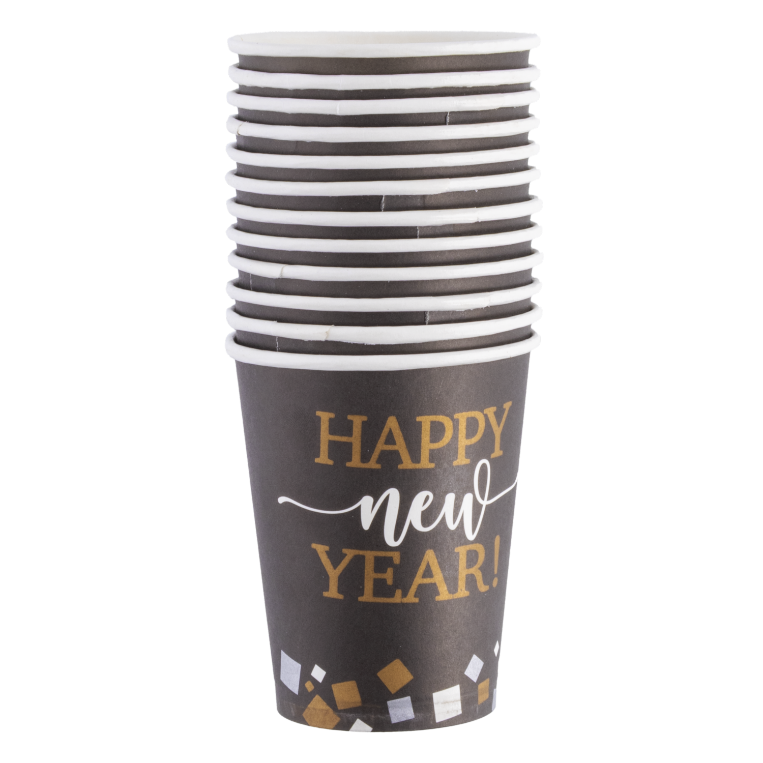 Vaso Happy New Year Black COLOR TOYS 12 X 7 Oz