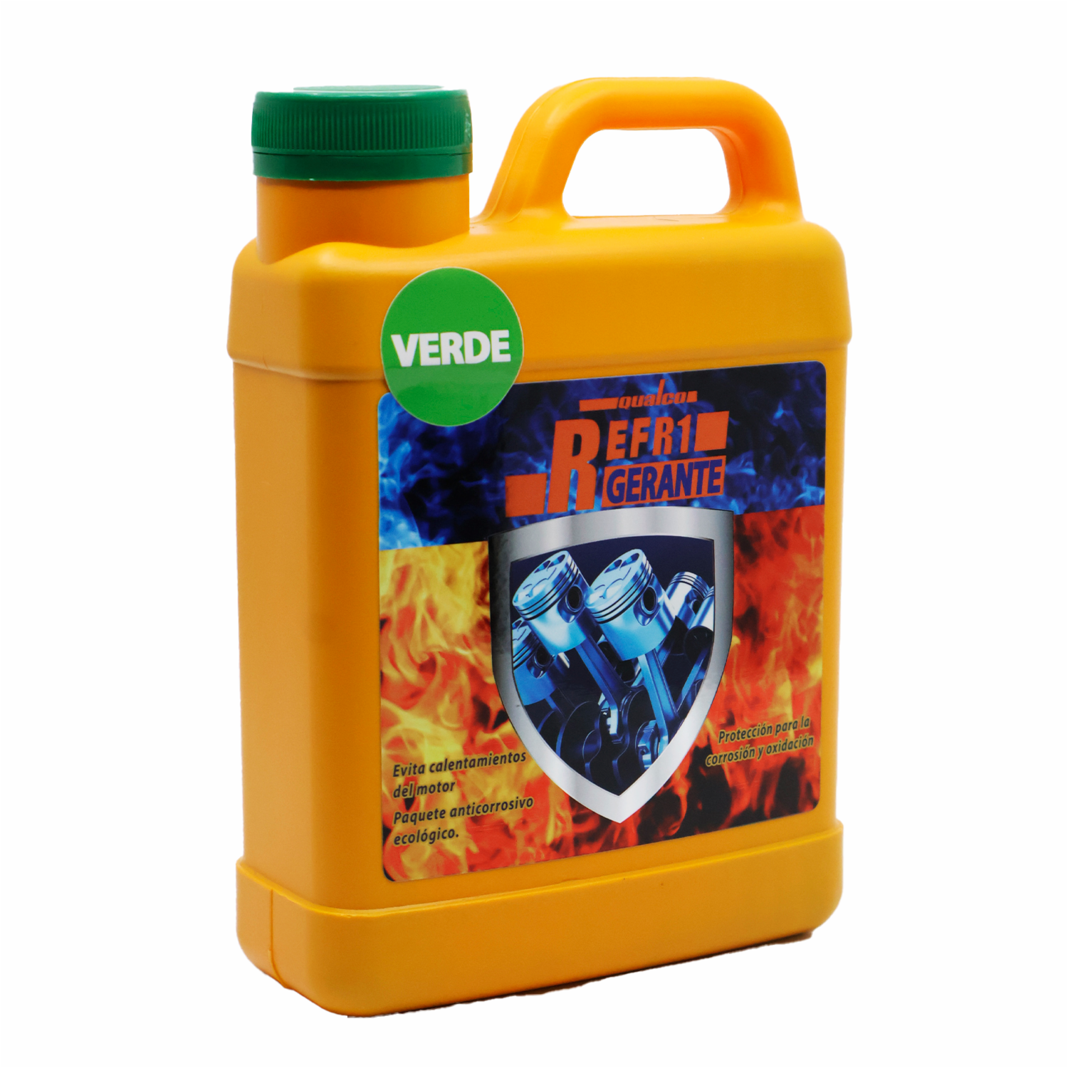 Refrigerante Automotriz Verde QUALCO 1 Galón