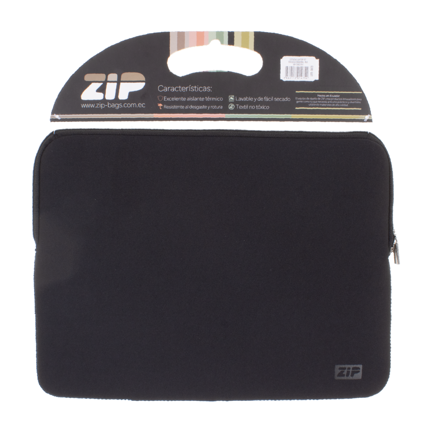 Estuche Para Laptop Negro ZIP 14″