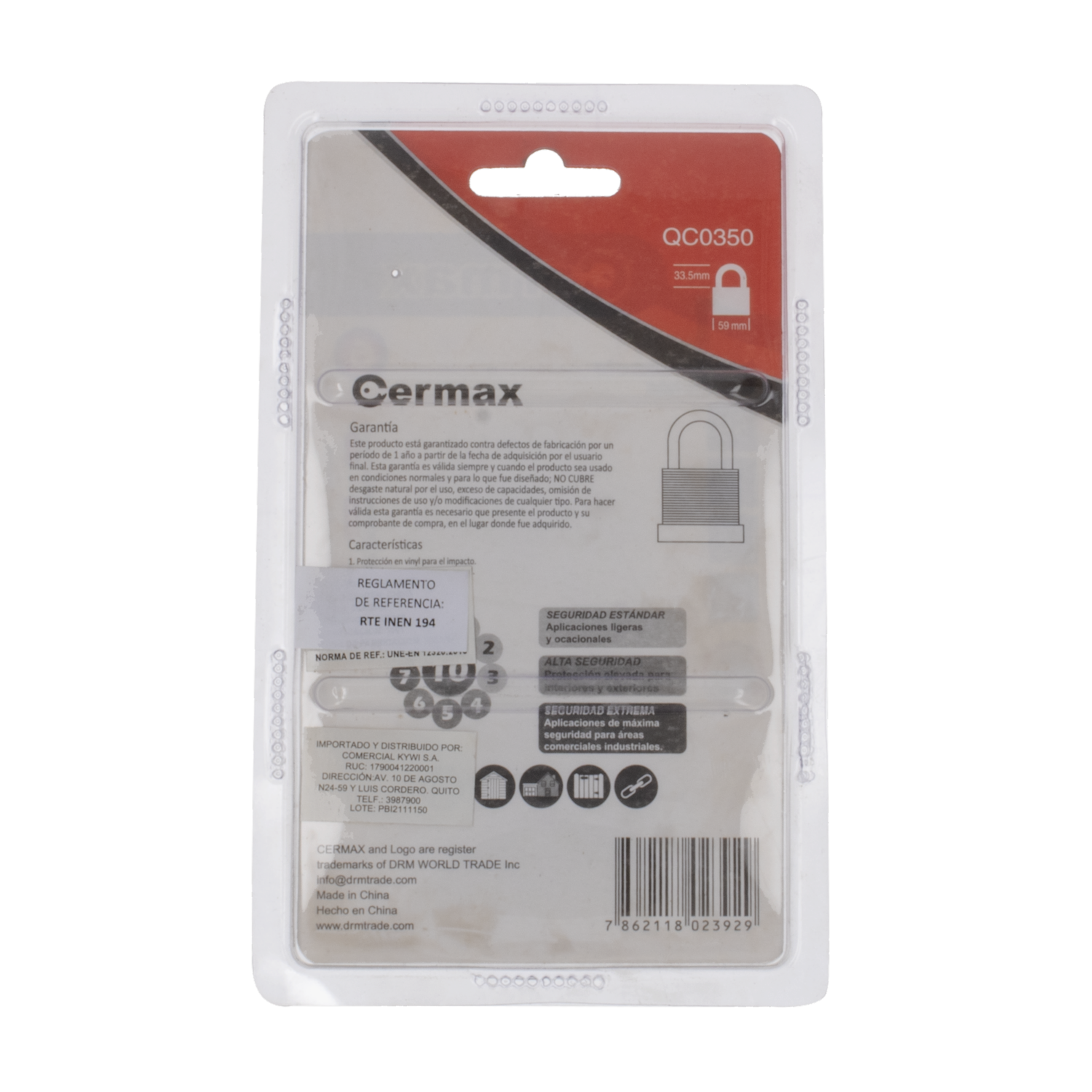 Candado De P/Intemperie 51Mm Cermax CERMAX Unidad