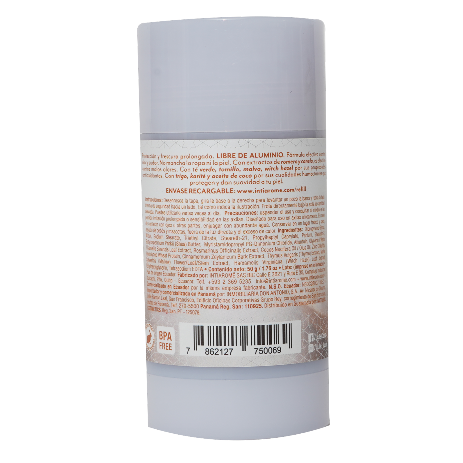 Desodorante En Barra Natural Sin Aluminio True Shea Butter LULË CARË 50 G