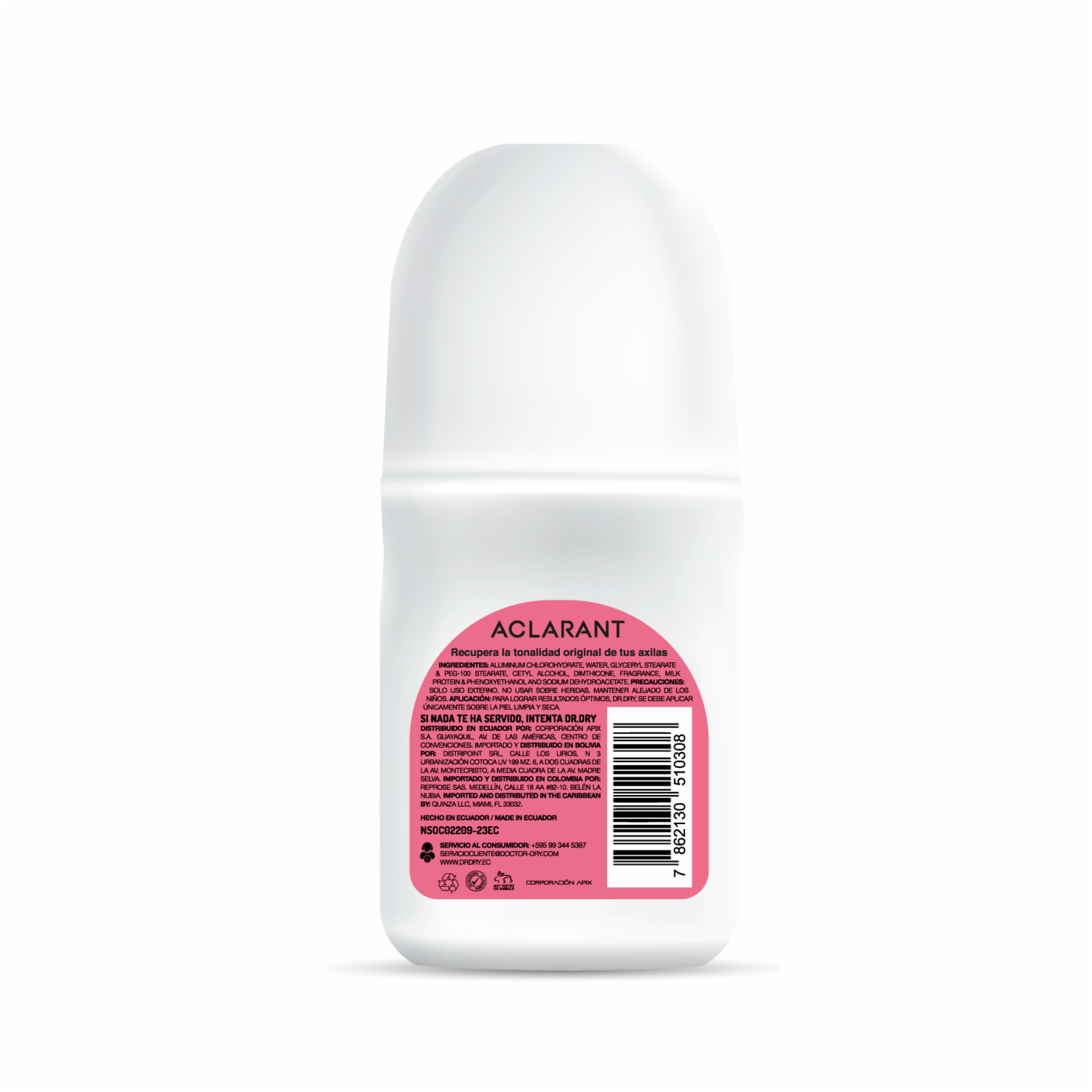 Desodorante En Roll On Aclarante Para Mujer DR.DRY 50 Ml