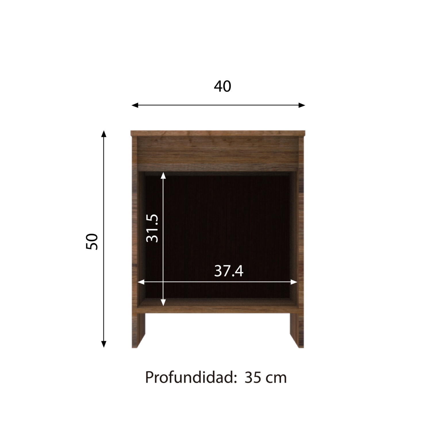 Nochero Hefestos Humo MUEBLE FÁCIL