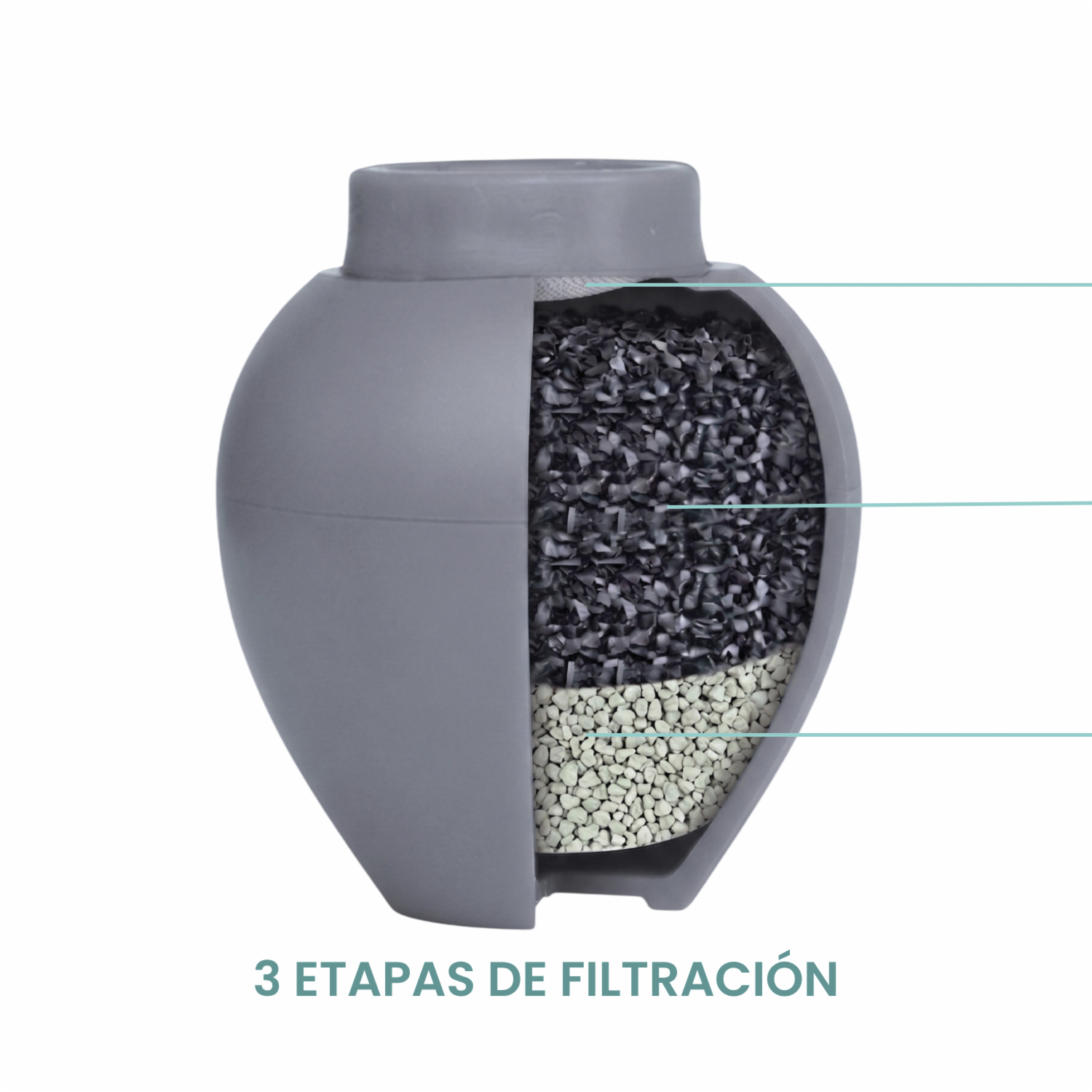 Filtro Para Grifo De Agua Gris YAKUPURA 12 X 6 CM