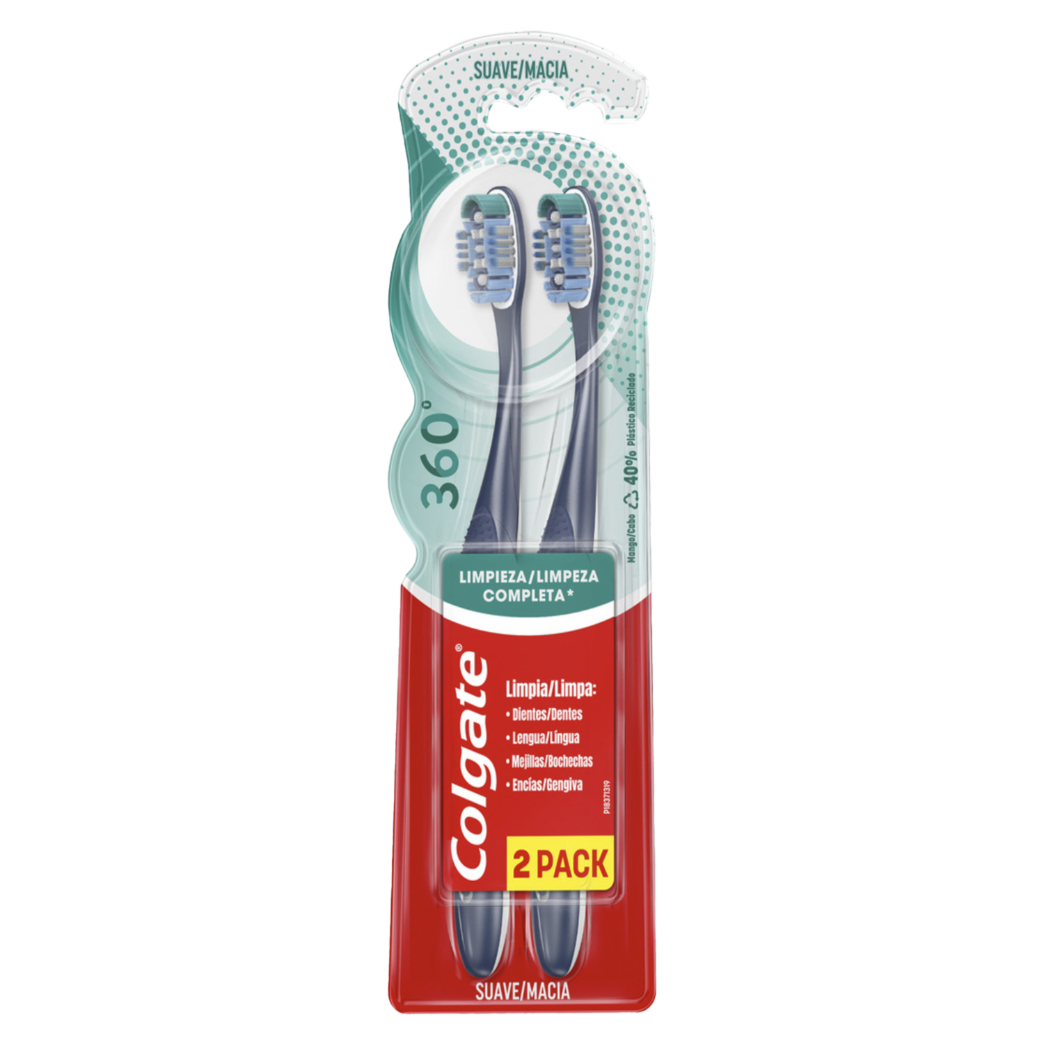 Cepillo Dental 360 Cerdas Suaves COLGATE 1X2 Unidades