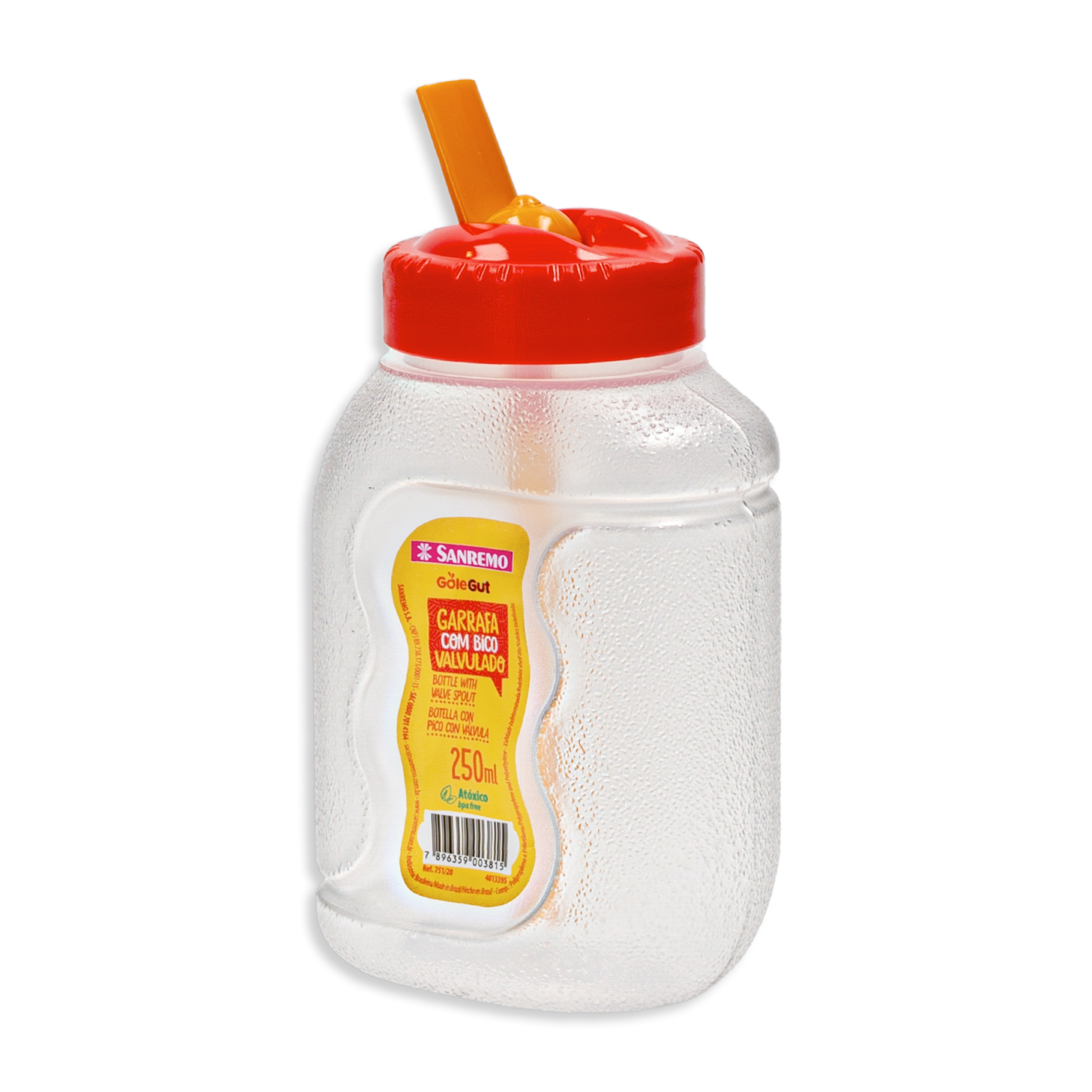 Tomatodo Con Pico Válvula  Rojo SANREMO 250 Ml