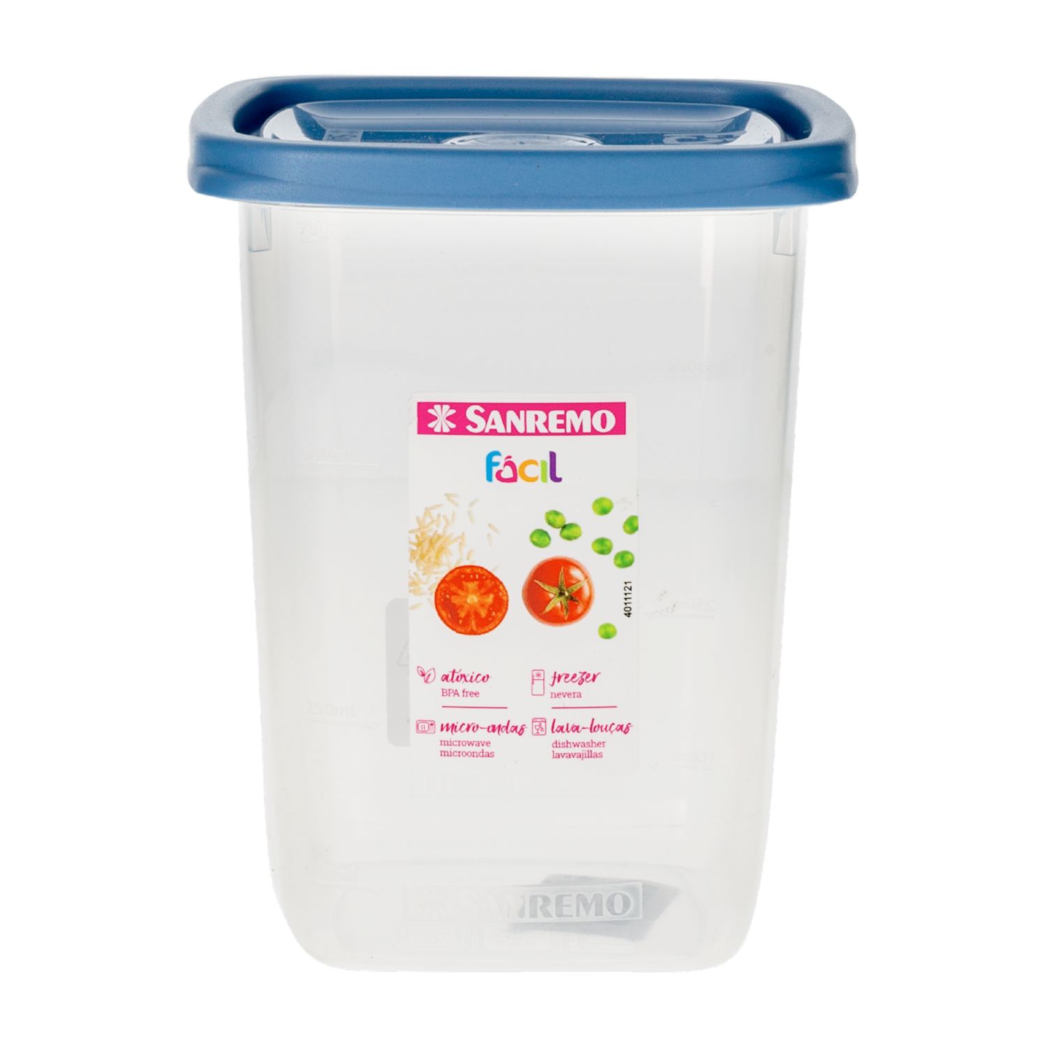Repostero Hermético Cuadrado Azul Fácil SANREMO 800 Ml