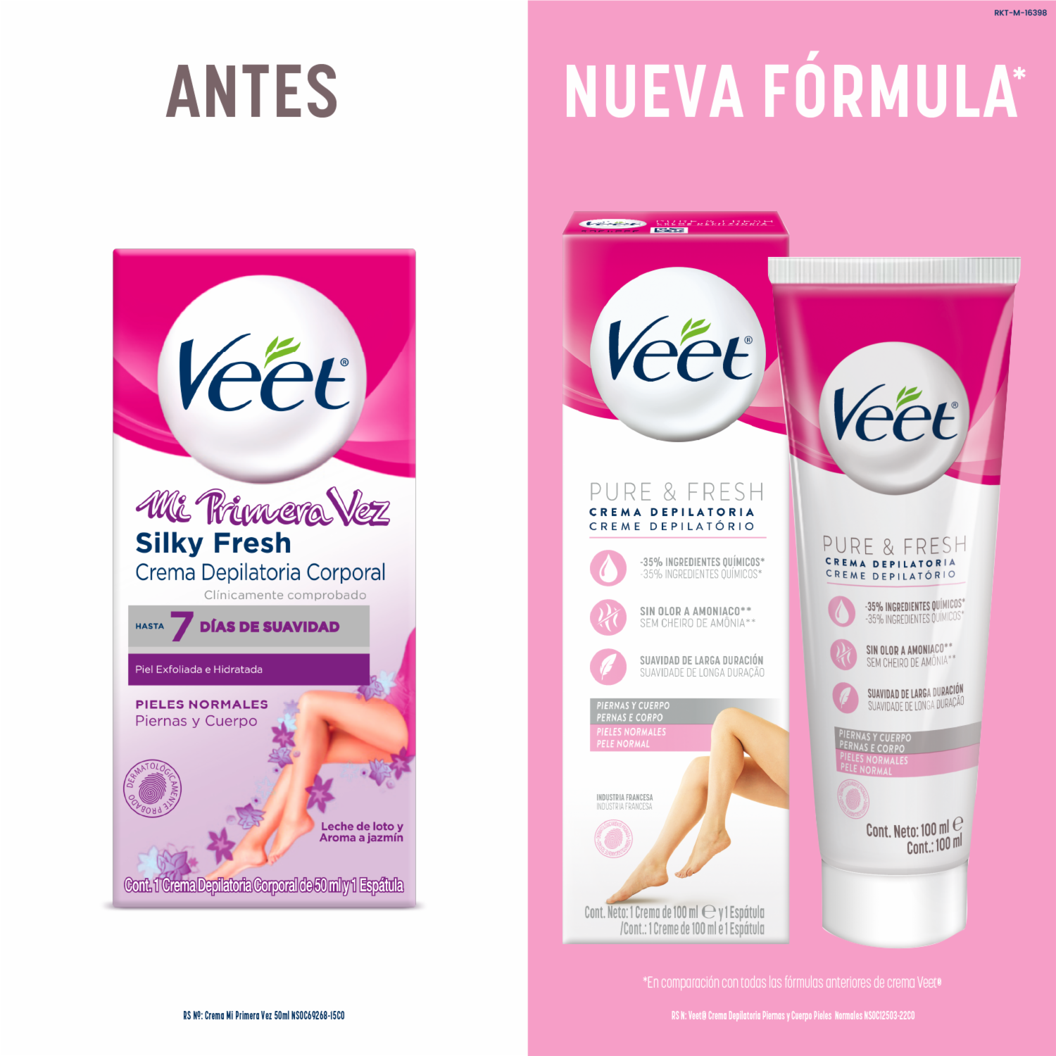 Crema Depilatoria Corporal De Pure Y Fresh VEET 100 Ml