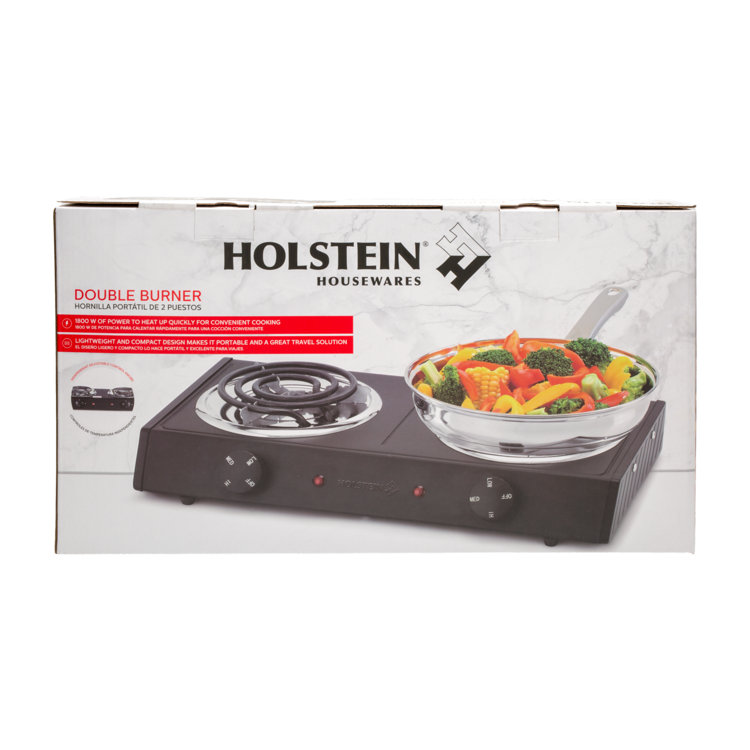 Hornilla Eléctrica Básica HOLSTEIN 2 Quemadores
