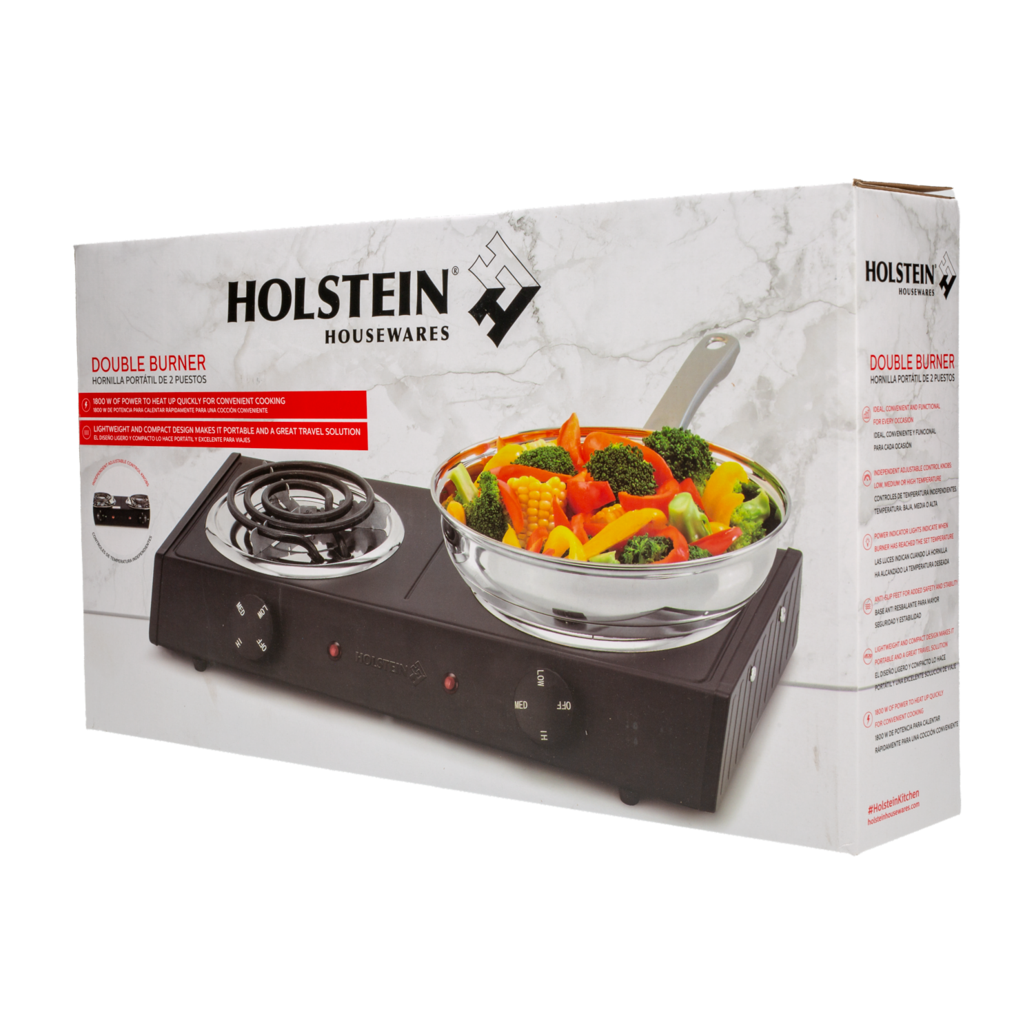 Hornilla Eléctrica Básica HOLSTEIN 2 Quemadores