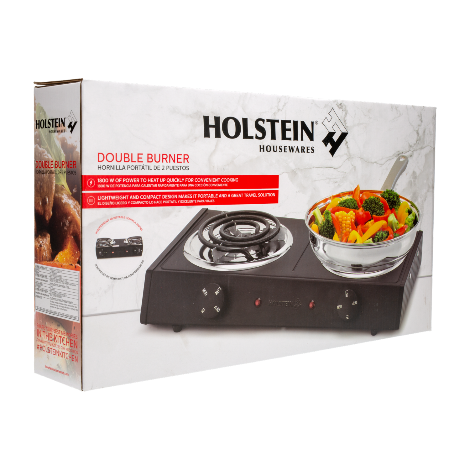 Hornilla Eléctrica Básica HOLSTEIN 2 Quemadores