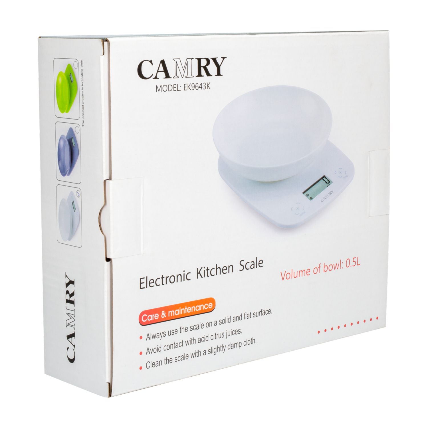 Balanza Cocina Con Tazón CAMRY Unidad