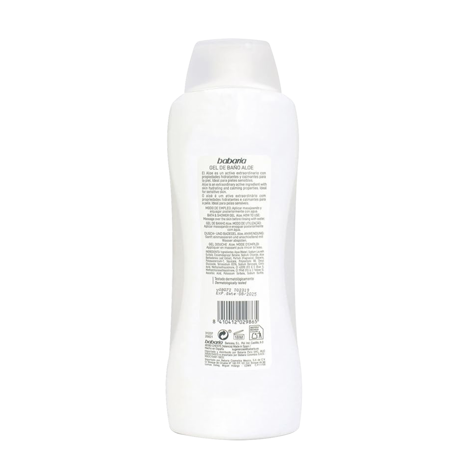 Gel De Baño Con Aloe Fresh Sensations BABARIA 600 Ml