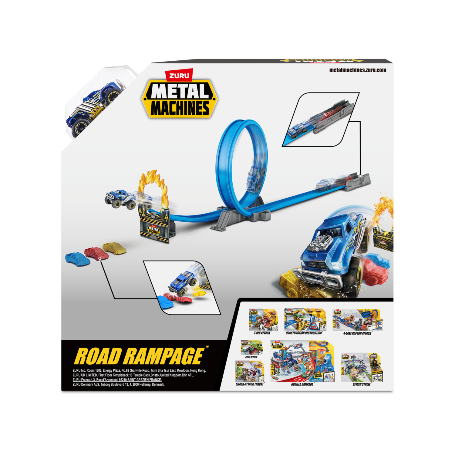 Pista De Carros Alboroto En La Carretera METAL MACHINES Incluye 1 Monster Truck