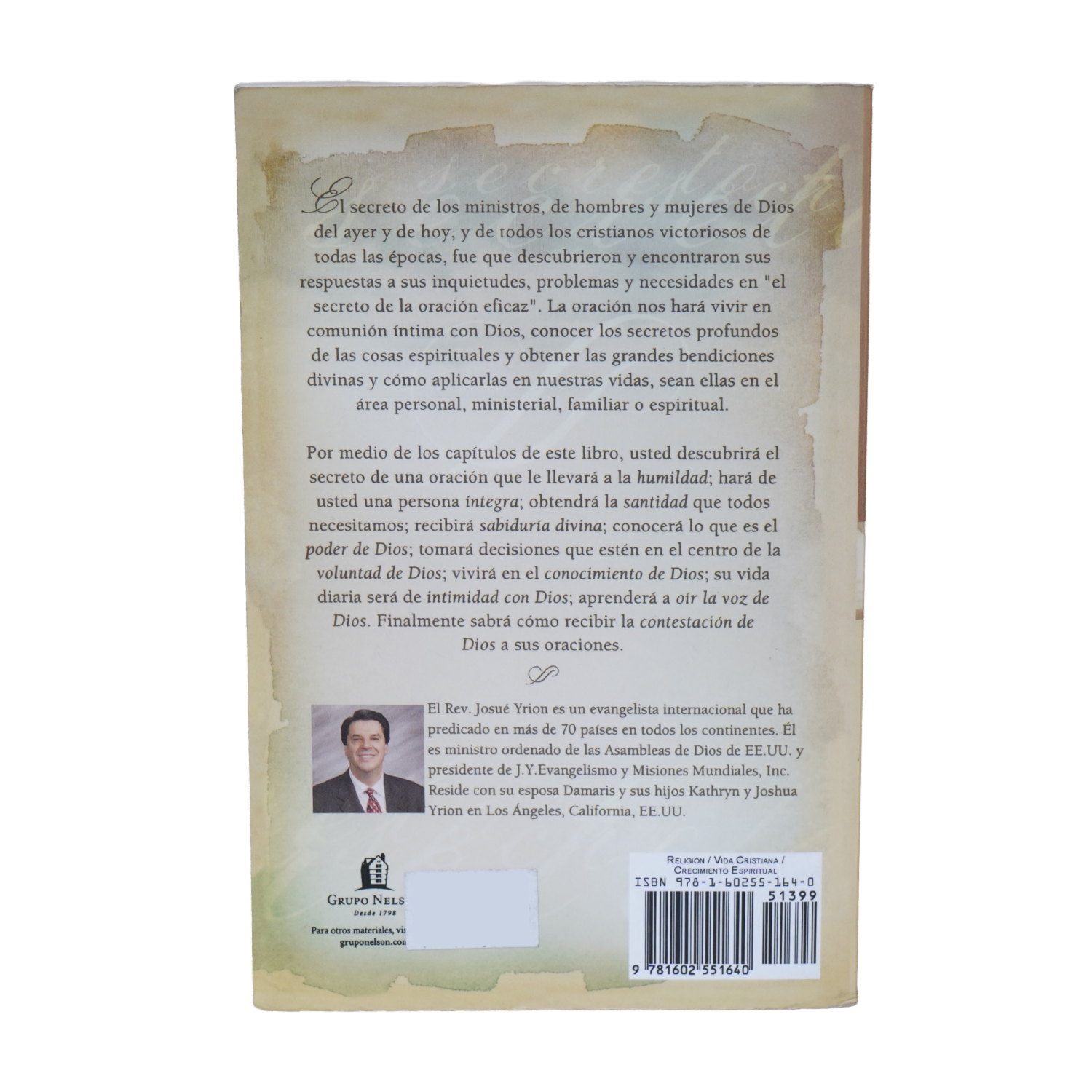 El Secreto De La Oración Eficaz Josué Yrion HARPER COLLINS 274 Páginas