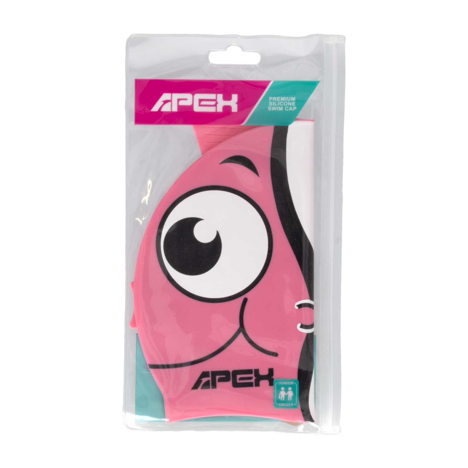 Gorro De Natación Diseño Pez Rosado APEX 1 Pieza