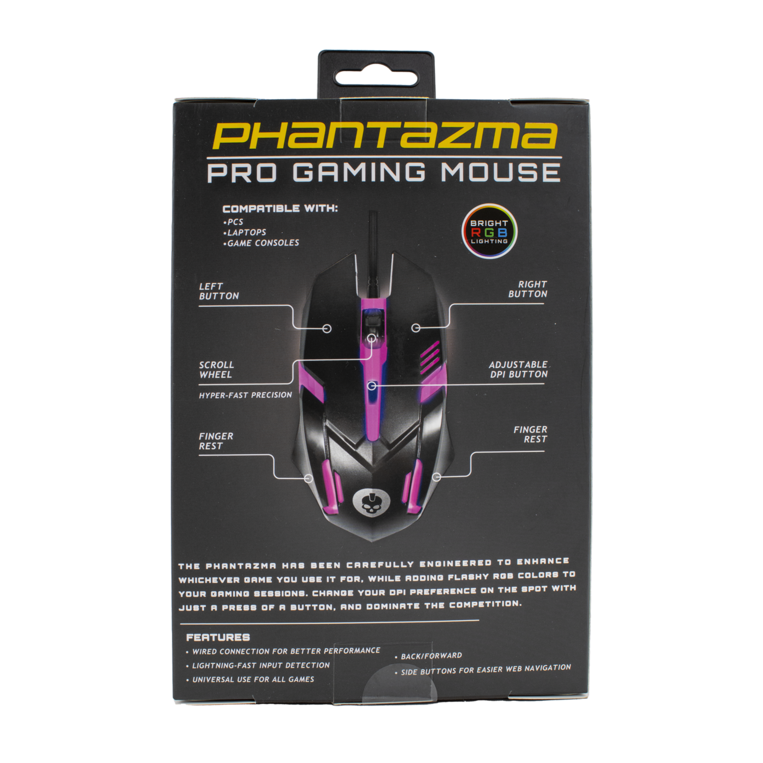 Mouse Led Profesional Para Juegos CHARGE WORX Con Cable