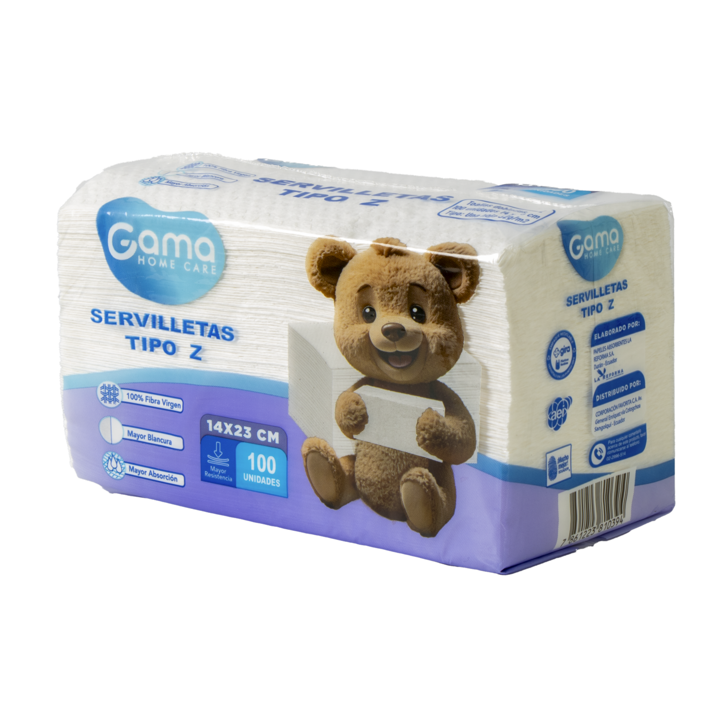 Servilleta En Z GAMA X 100 Uds