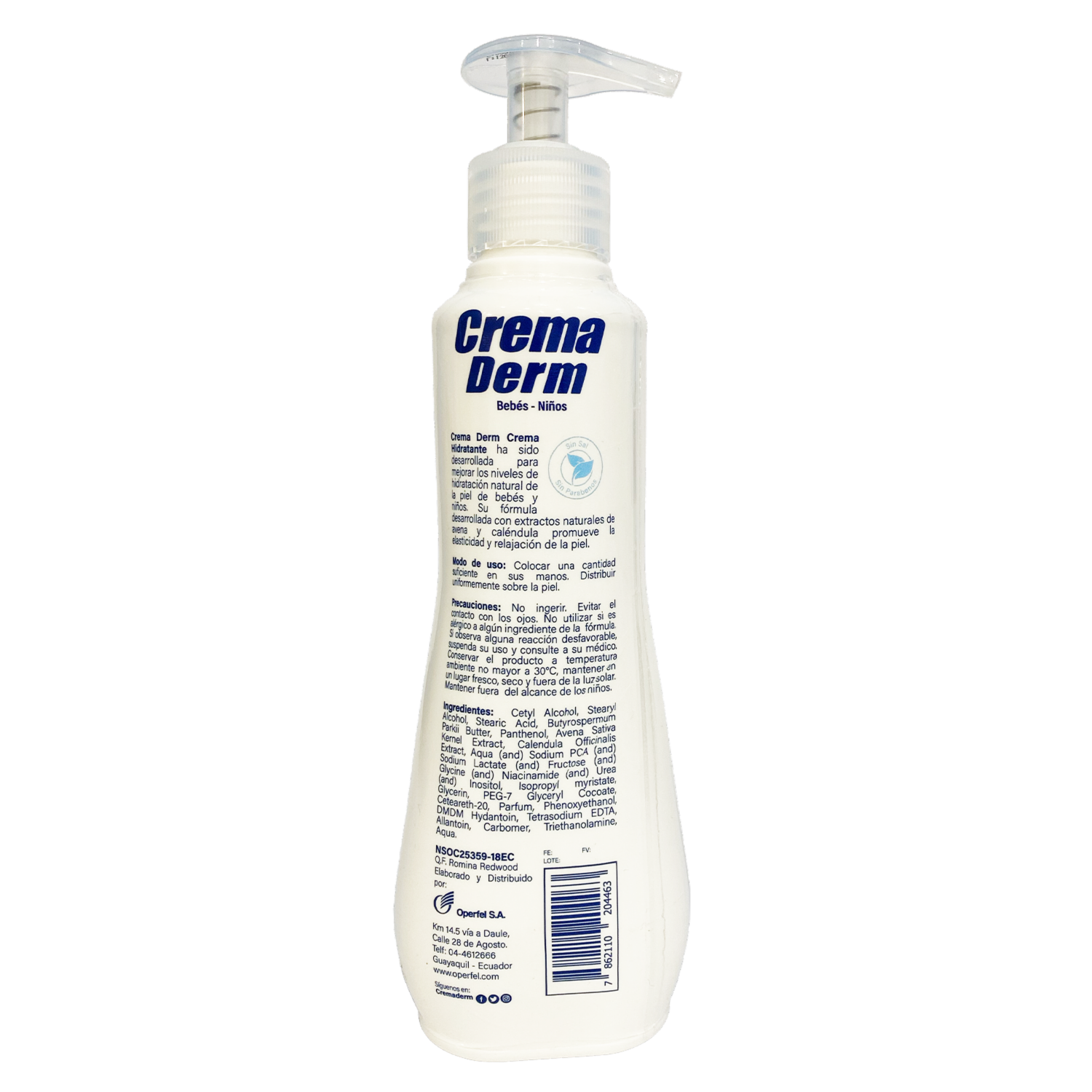 Crema Corporal Infantil Hidratante CREMA DERM 300 Ml
