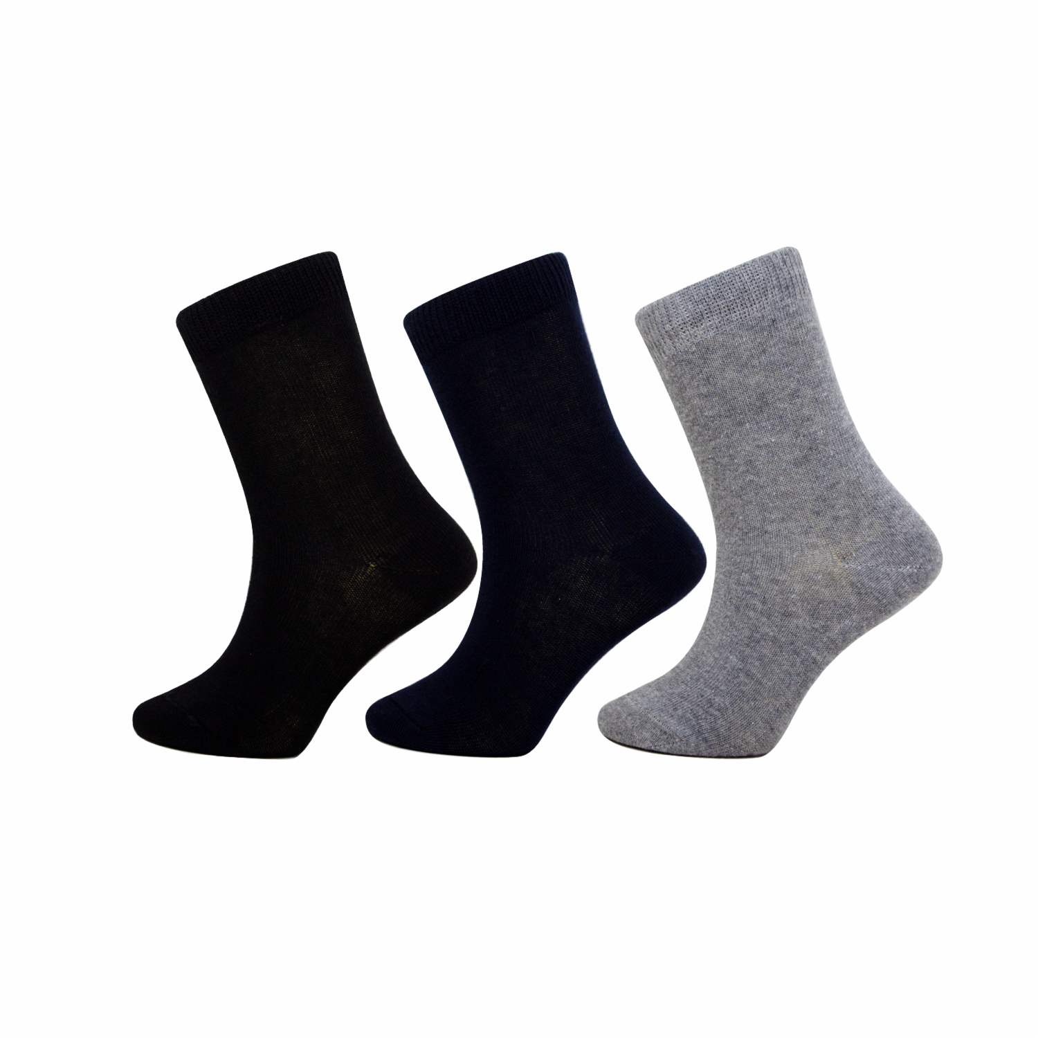 Medias Casuales Escolares Alta Pack X 3 GK BASIC