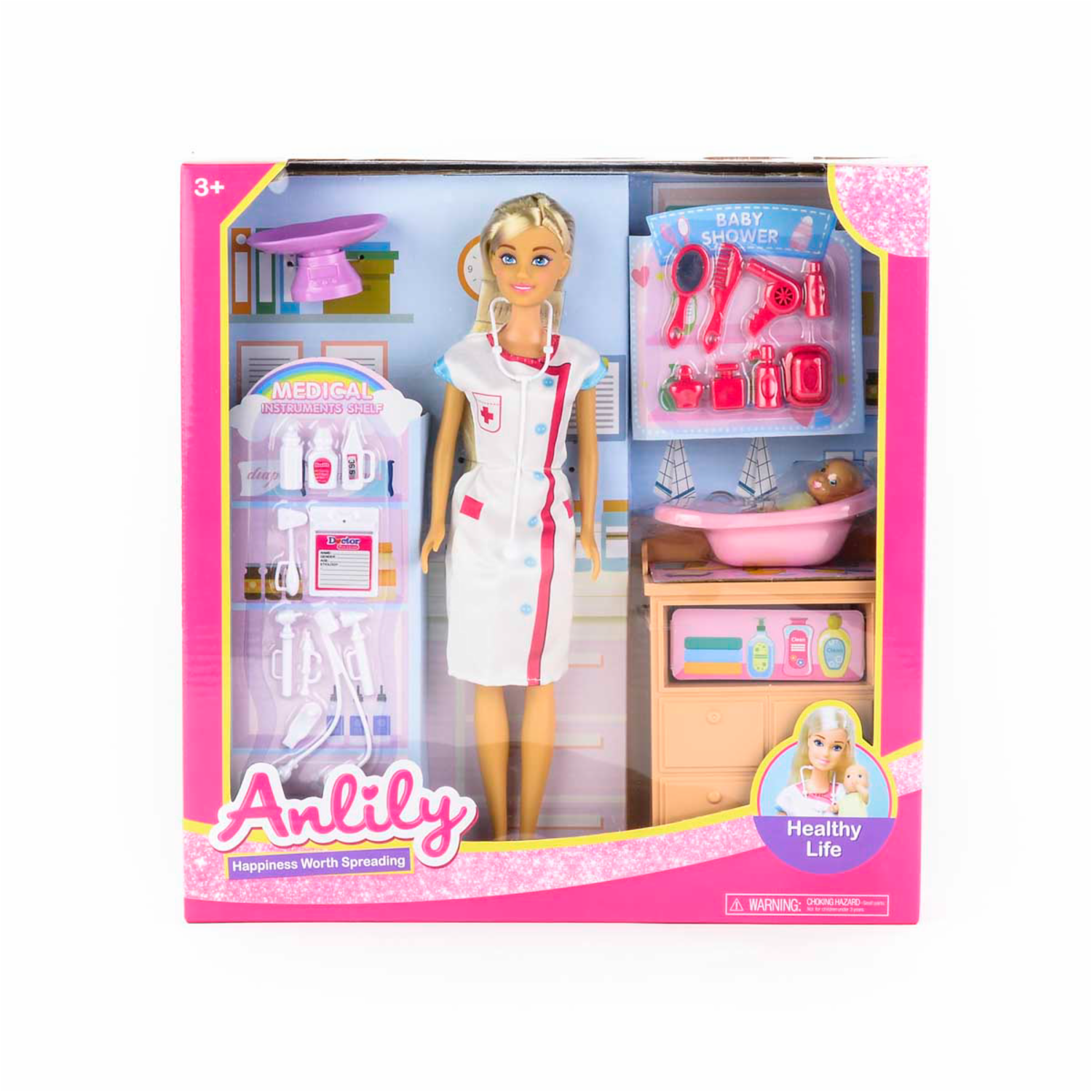 Set De Juego Doctora Pediatra ANLILY Incluye Accesorios