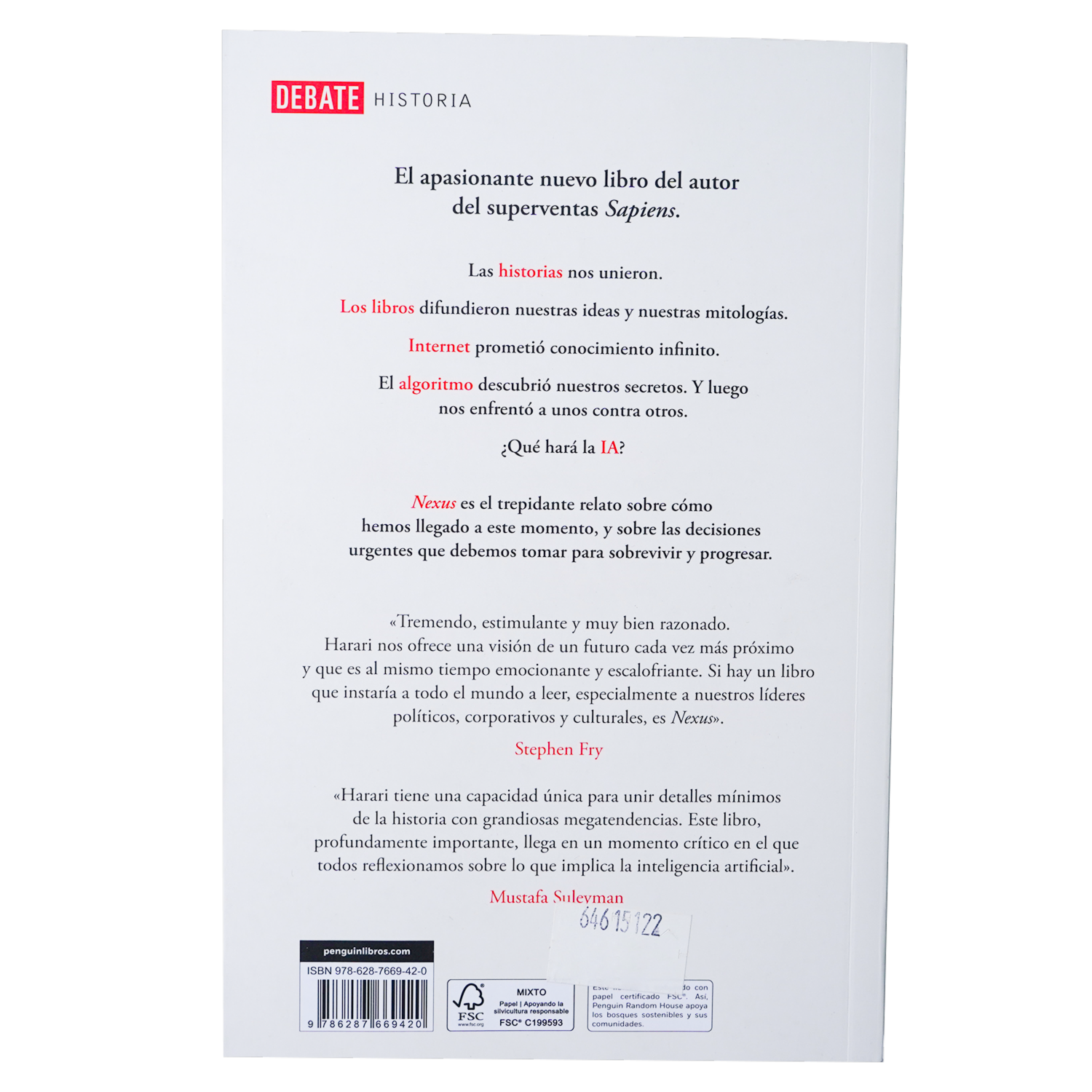 Libro Nexus DEBATE 601 Páginas