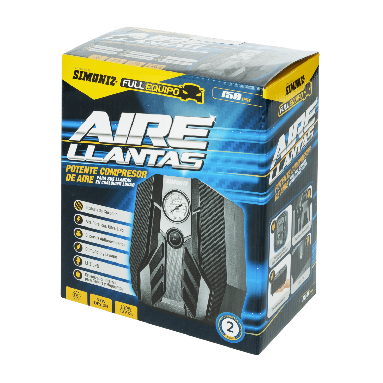 Compresor De Aire Full Equipo Liviano SIMONIZ 150 PSI