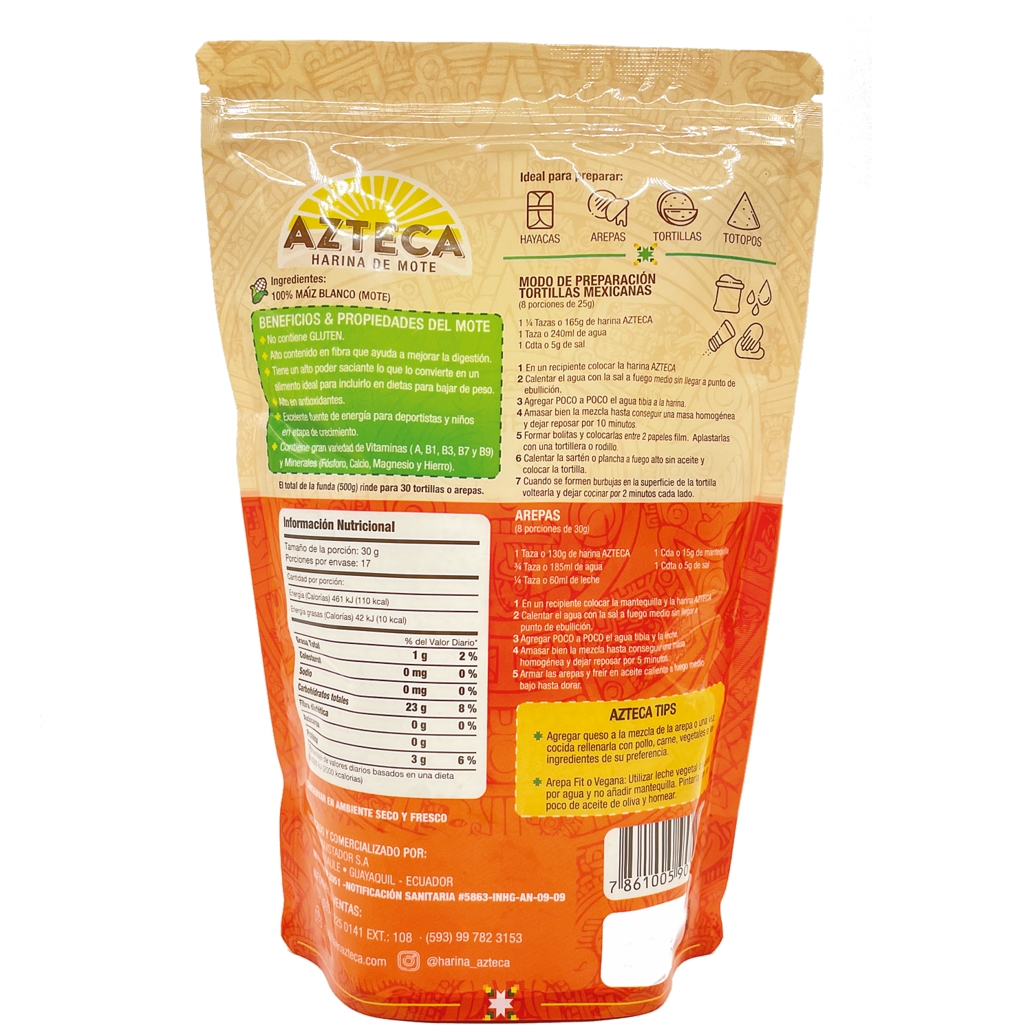 Harina De Mote AZTECA 500 G