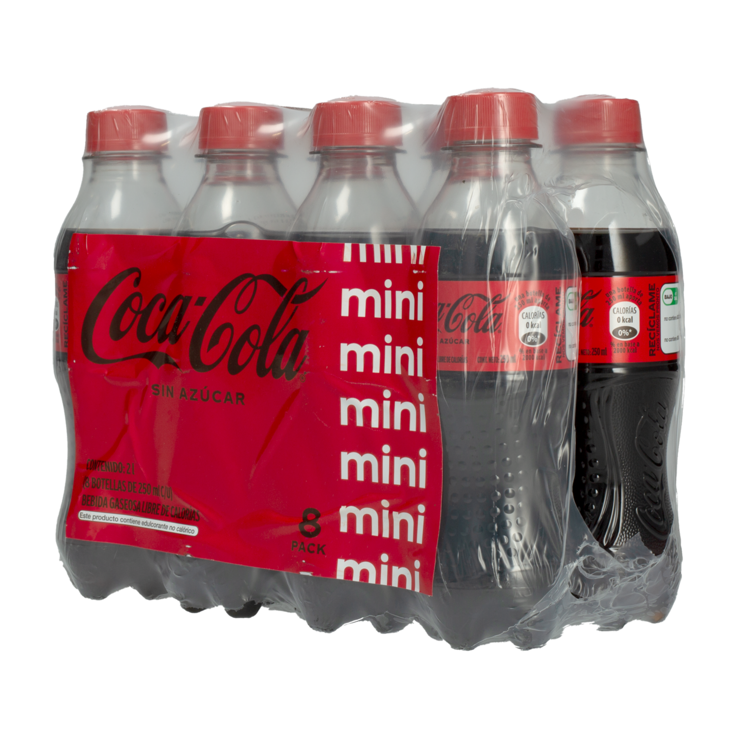 Bebida Gaseosa Zero COCA-COLA 8×250 Ml