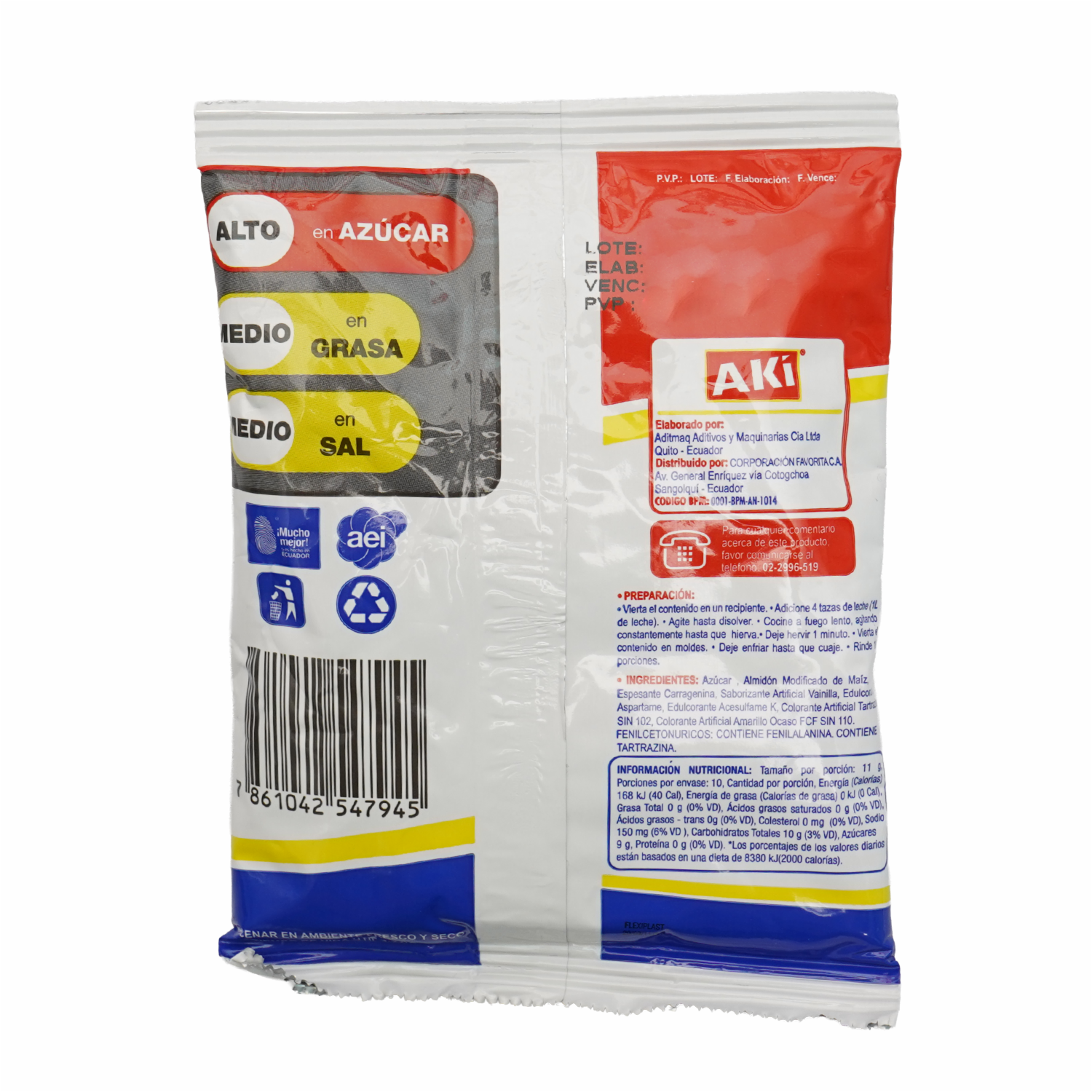 Pudín De Vainilla AKÍ 110 G