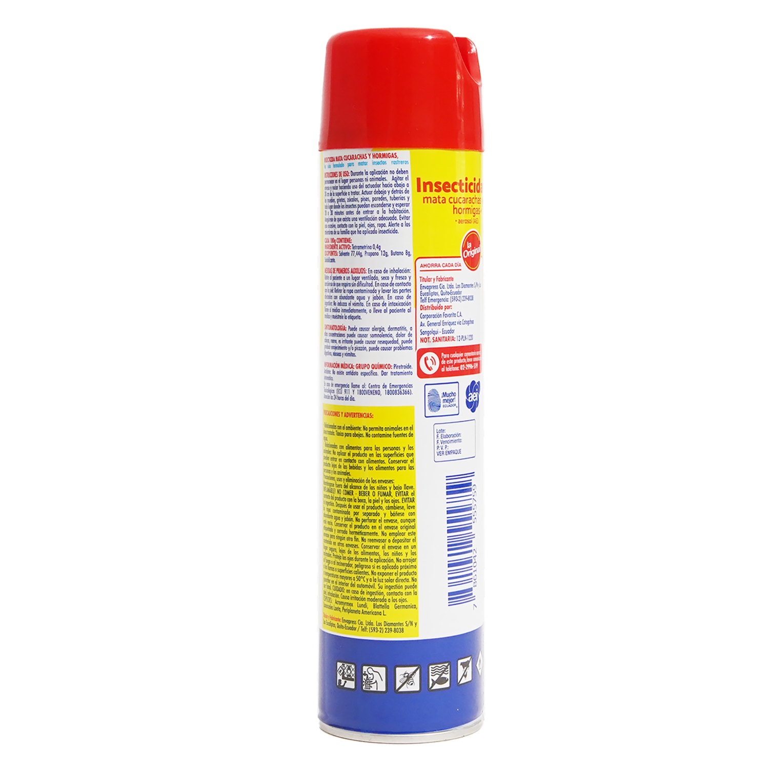 Insecticida Control De Plagas Rastreros LA ORIGINAL De 360 Ml