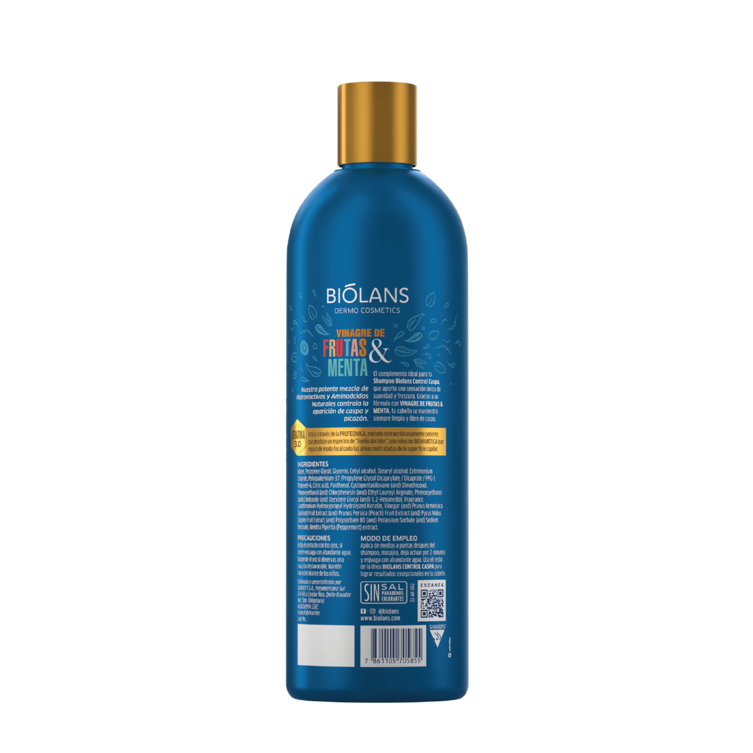 Acondicionador De Cabello Control Caspa BIÓLANS 500 Ml