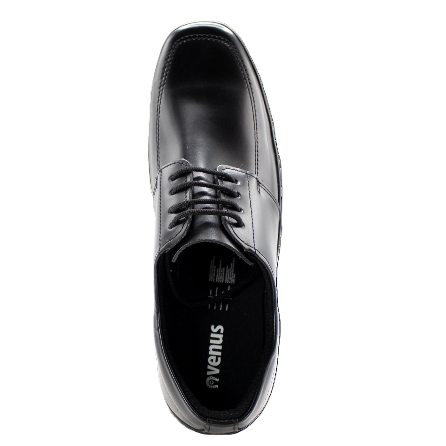Zapato Escolar Negro De Cuero Diseño Jonathan Con Cordón VENUS