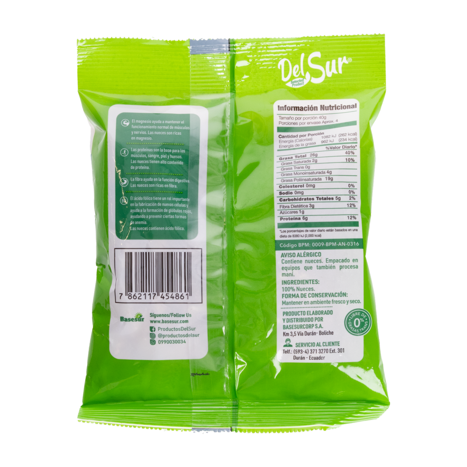 Nueces Naturales DEL SUR 150 G
