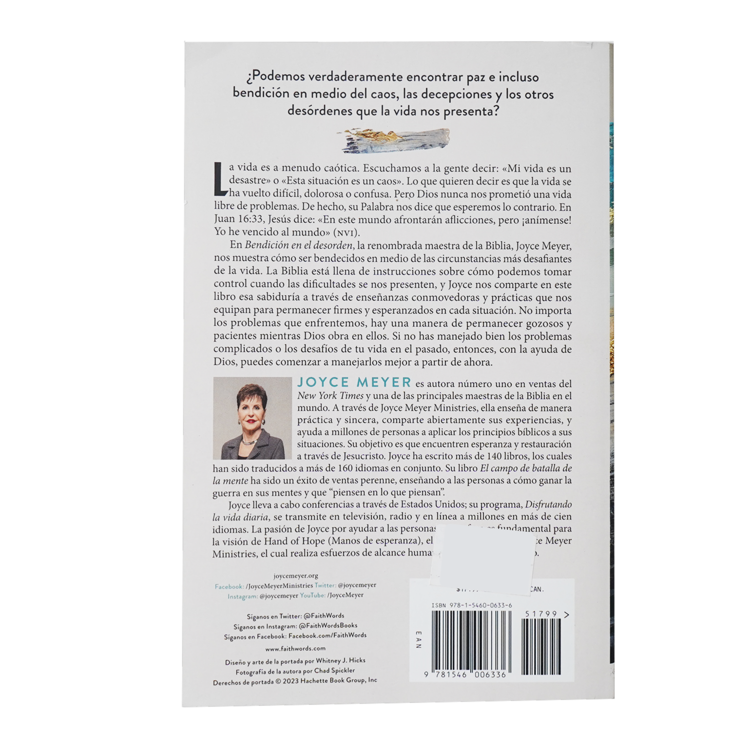 Libro Bendición En El Desorden MR.BOOKS 316 Páginas