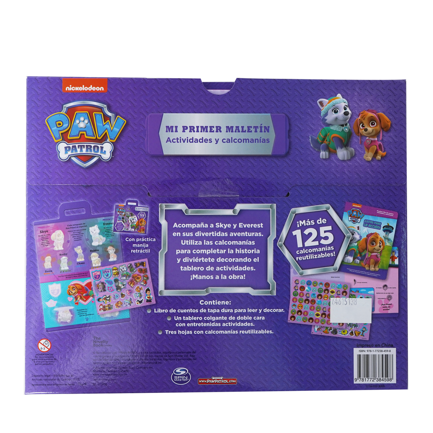 Libro Mi Primer Maletín Actividades Y Calcomanías Paw Patrol NICKELODEON 15 Páginas