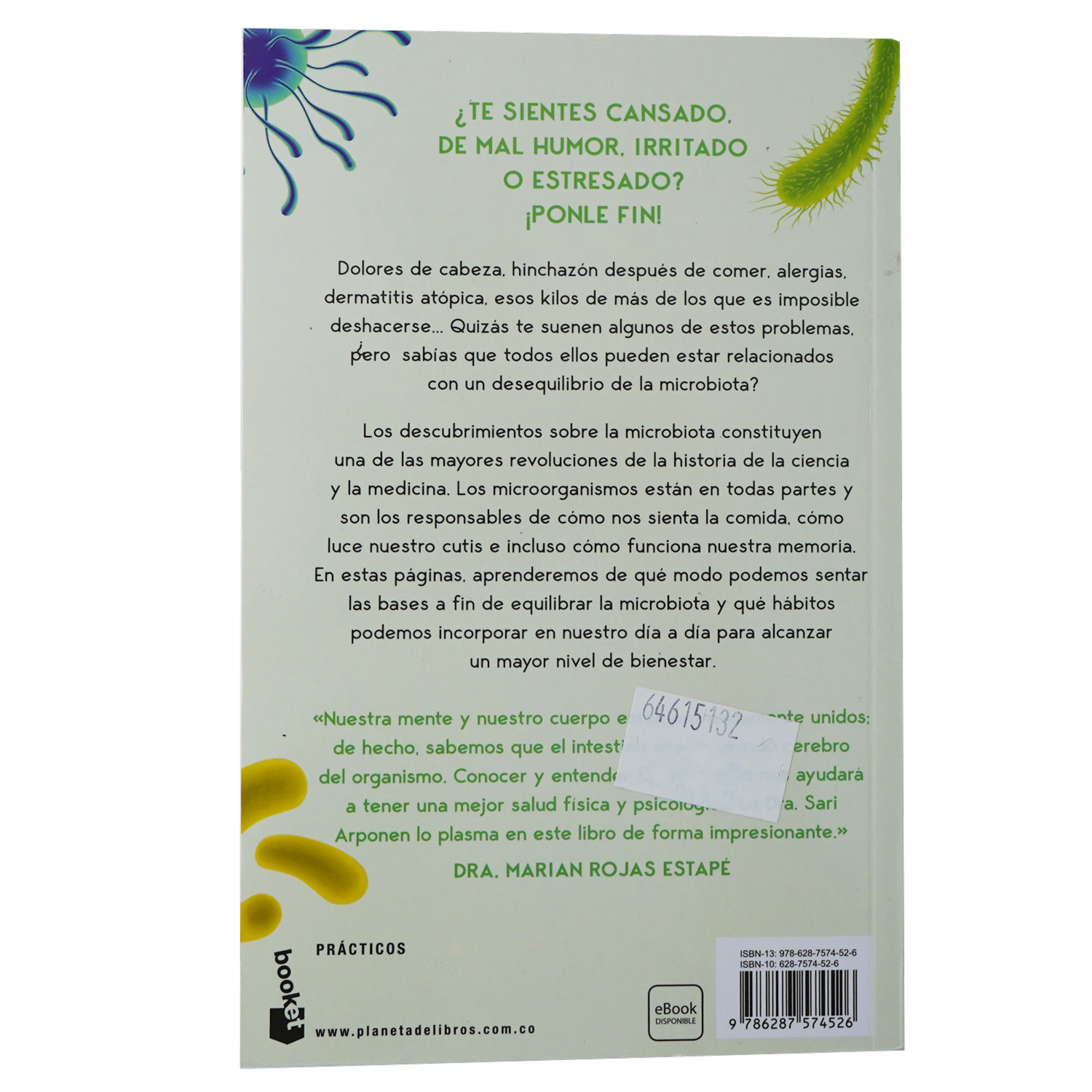 Libro Es La Microbiota  Idiota! BOOKET 364 Páginas