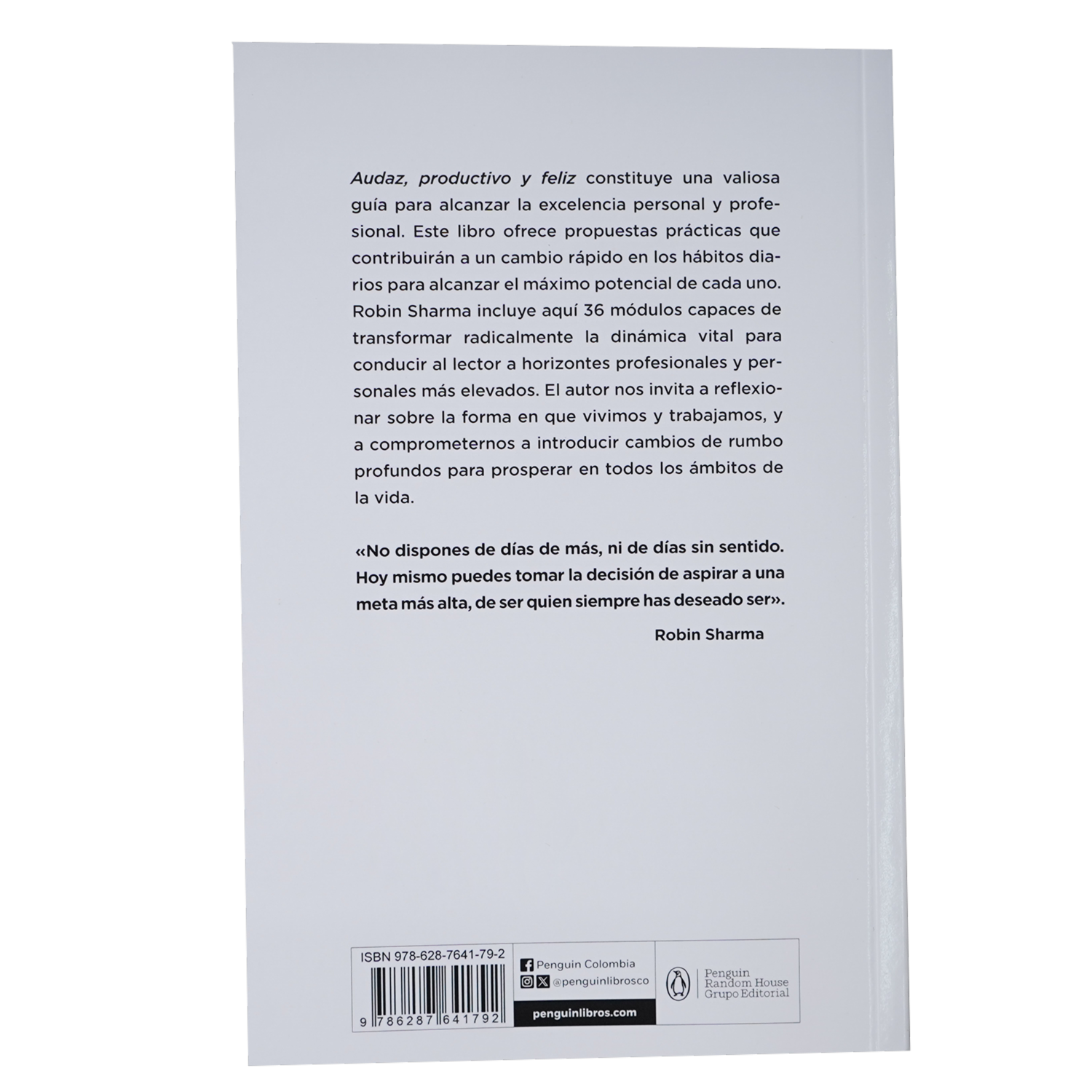 Libro Audaz Productivo Y Feliz DEBOLSILLO 198 Páginas