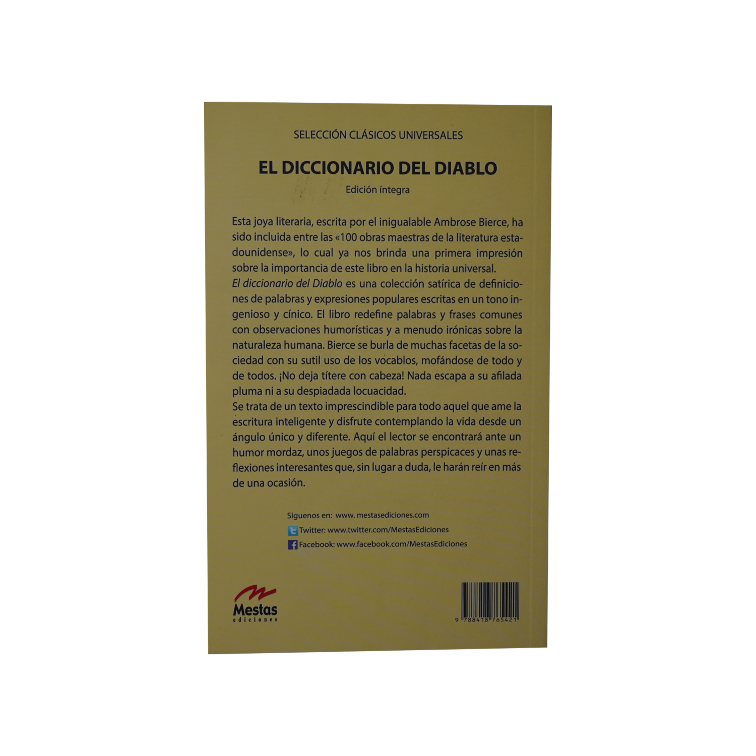 Libro El Diccionario Del Diablo MESTAS 144 Páginas